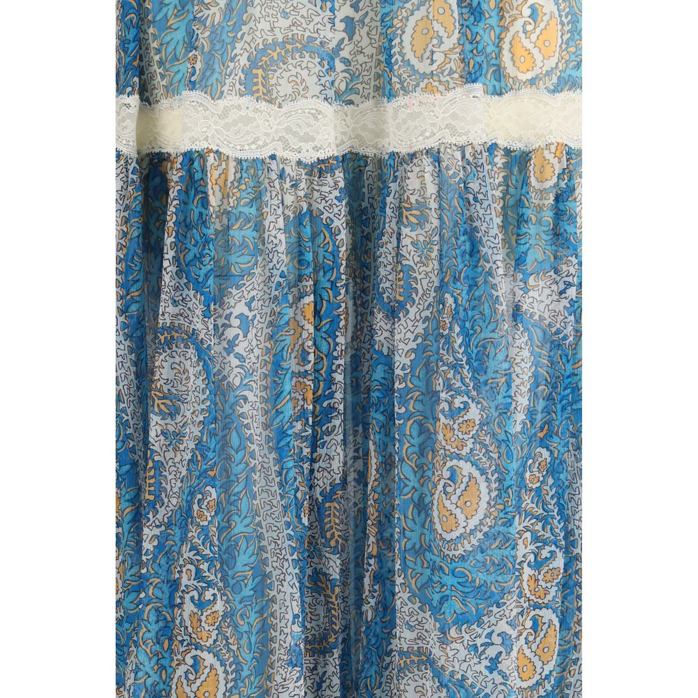 Etro Multicolor Silk Long Skirt Etro