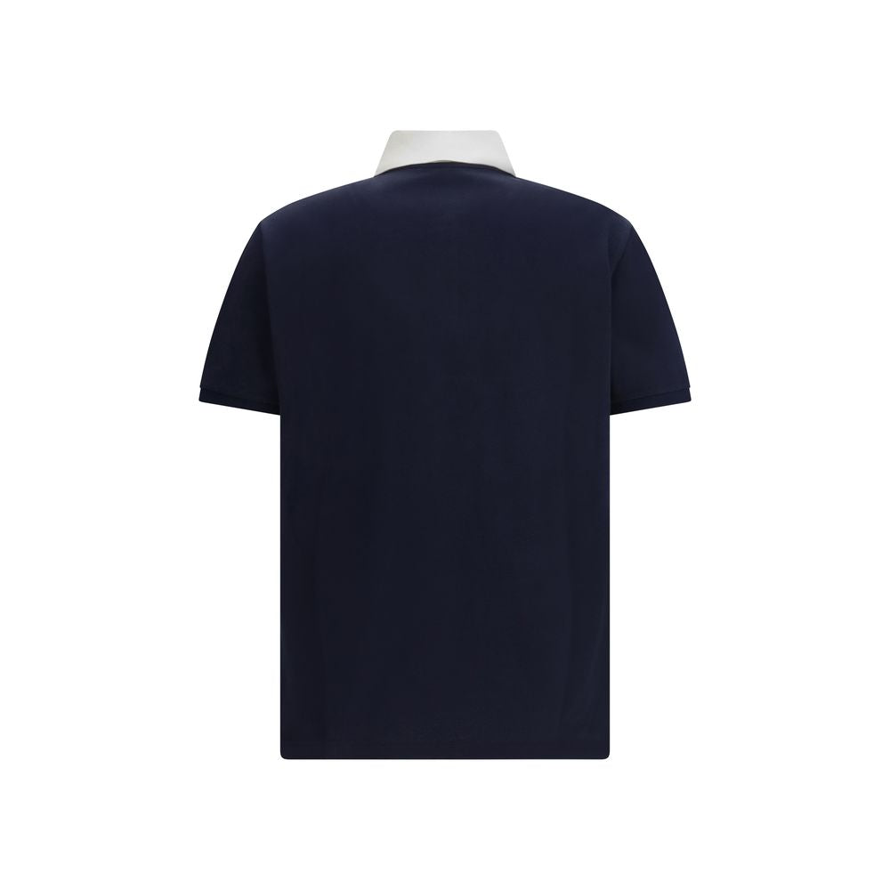 Gucci Blue Cotton Polo Shirt Gucci