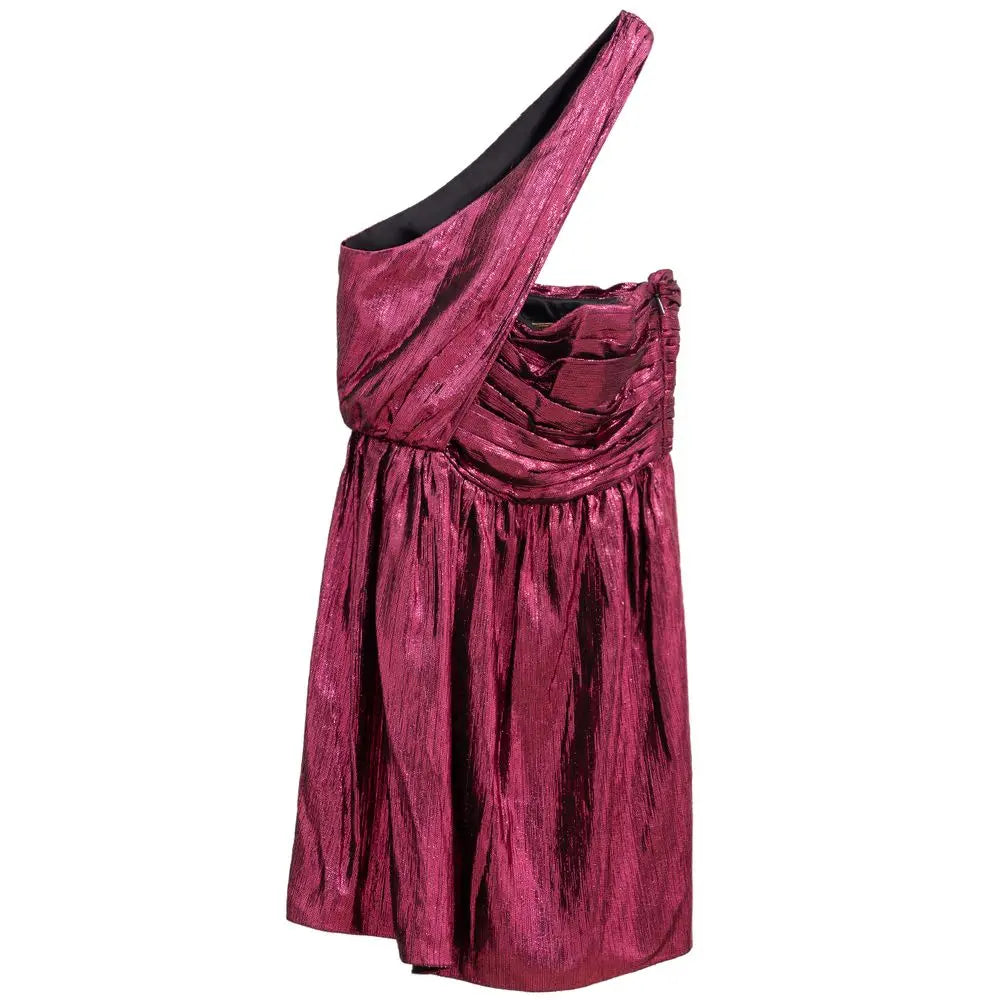 Saint Laurent Fuchsia Viscose Short Dress Saint Laurent