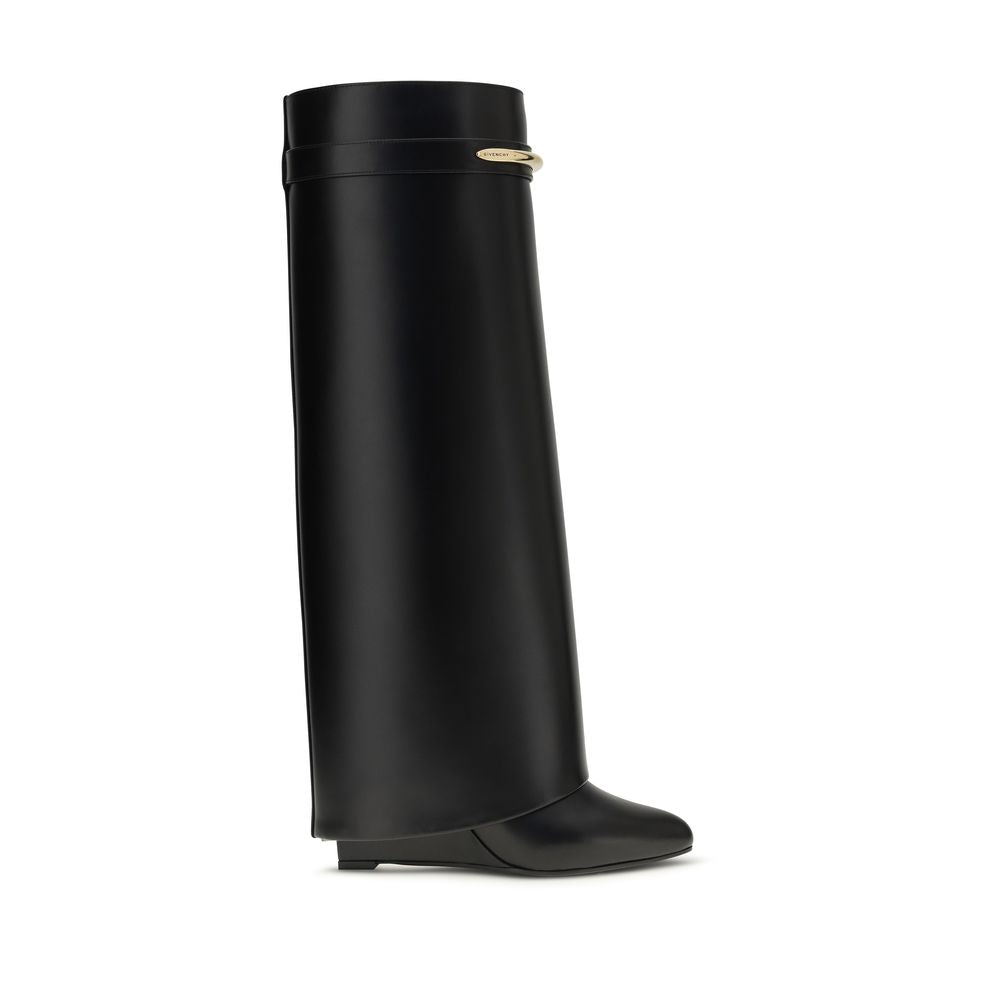 Givenchy Black Calf Leather Bos Taurus Flat Boots Givenchy