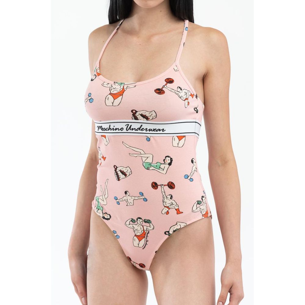 Moschino Pink Cotton Bodysuit Moschino