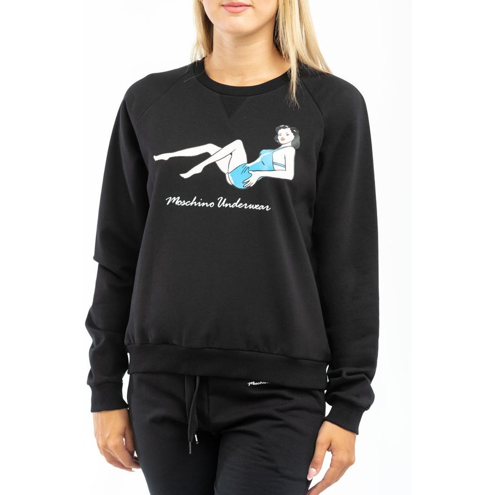 Moschino Black Cotton Sweatshirt Moschino