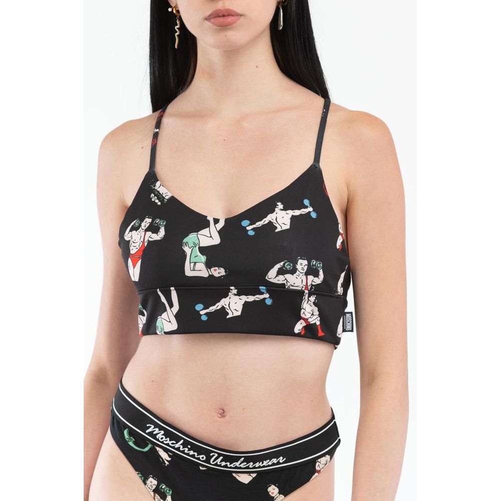 Moschino Black Polyester Tank Tops Moschino