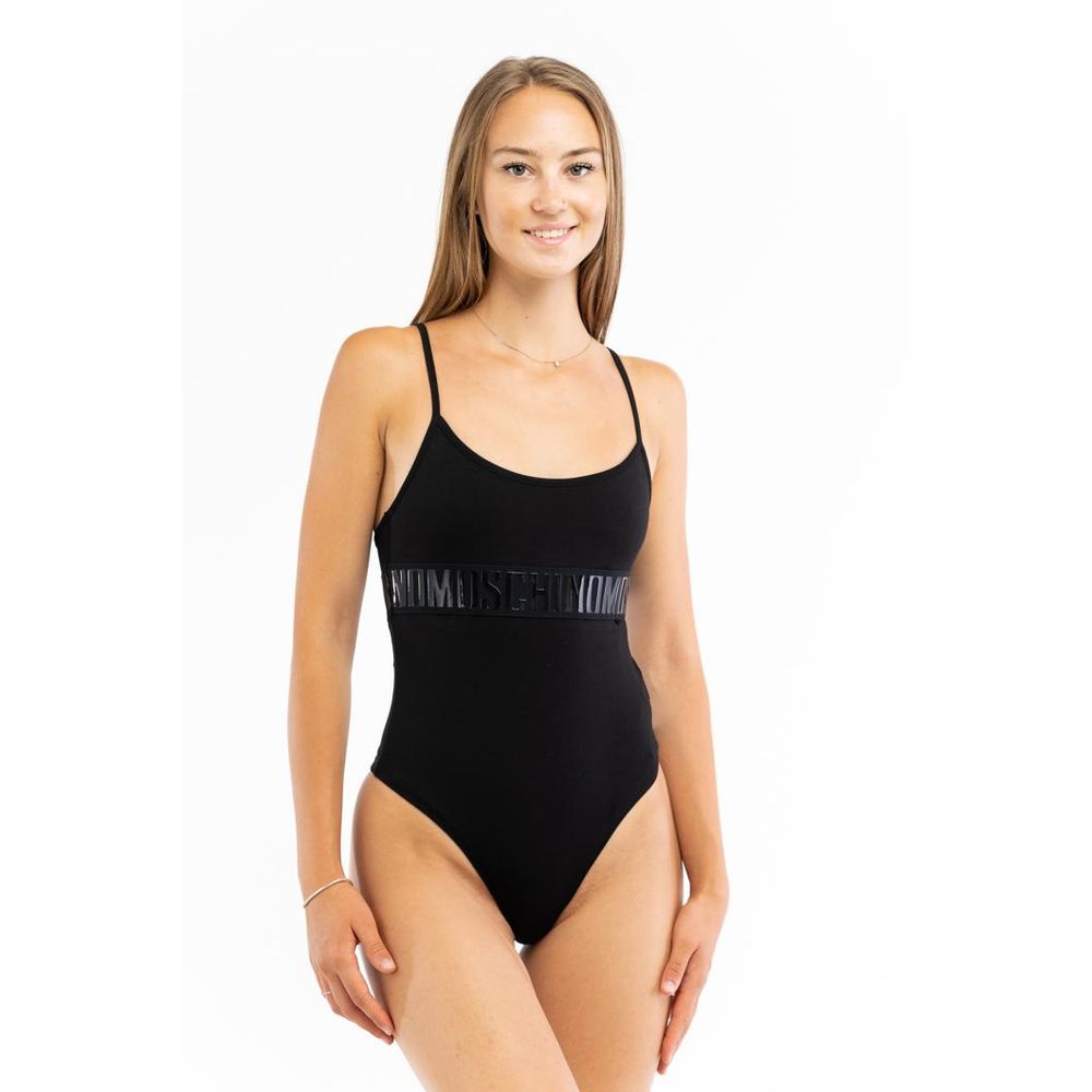 Moschino Black Cotton Bodysuit Moschino