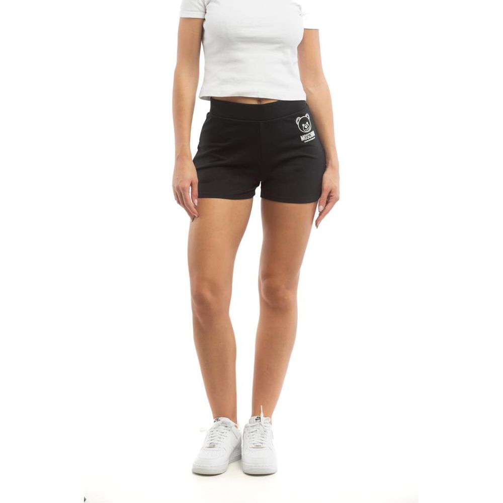 Moschino Black Cotton Short And Mini Shorts Moschino