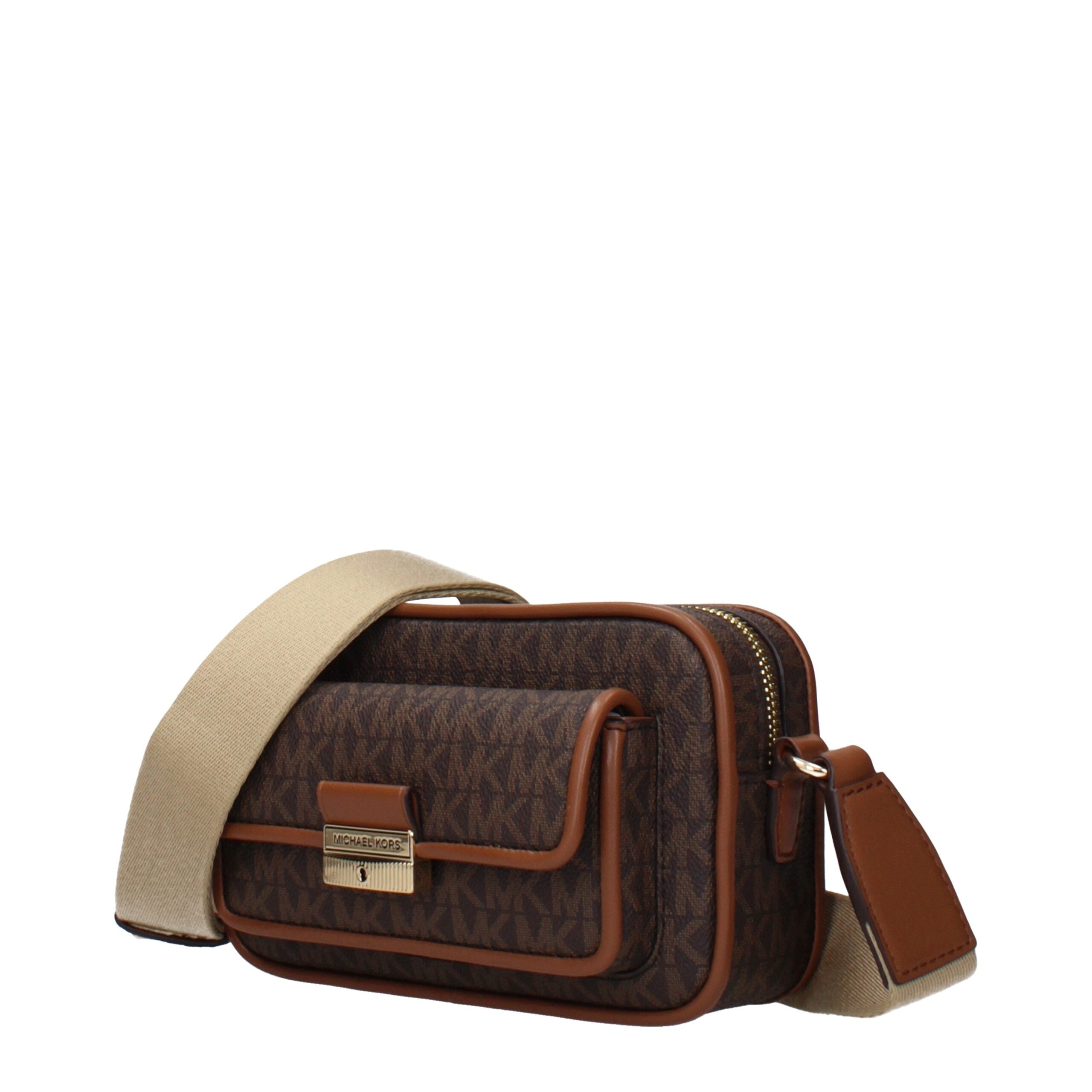 Michael Kors Brown Fabric Crossbody Bag Michael Kors