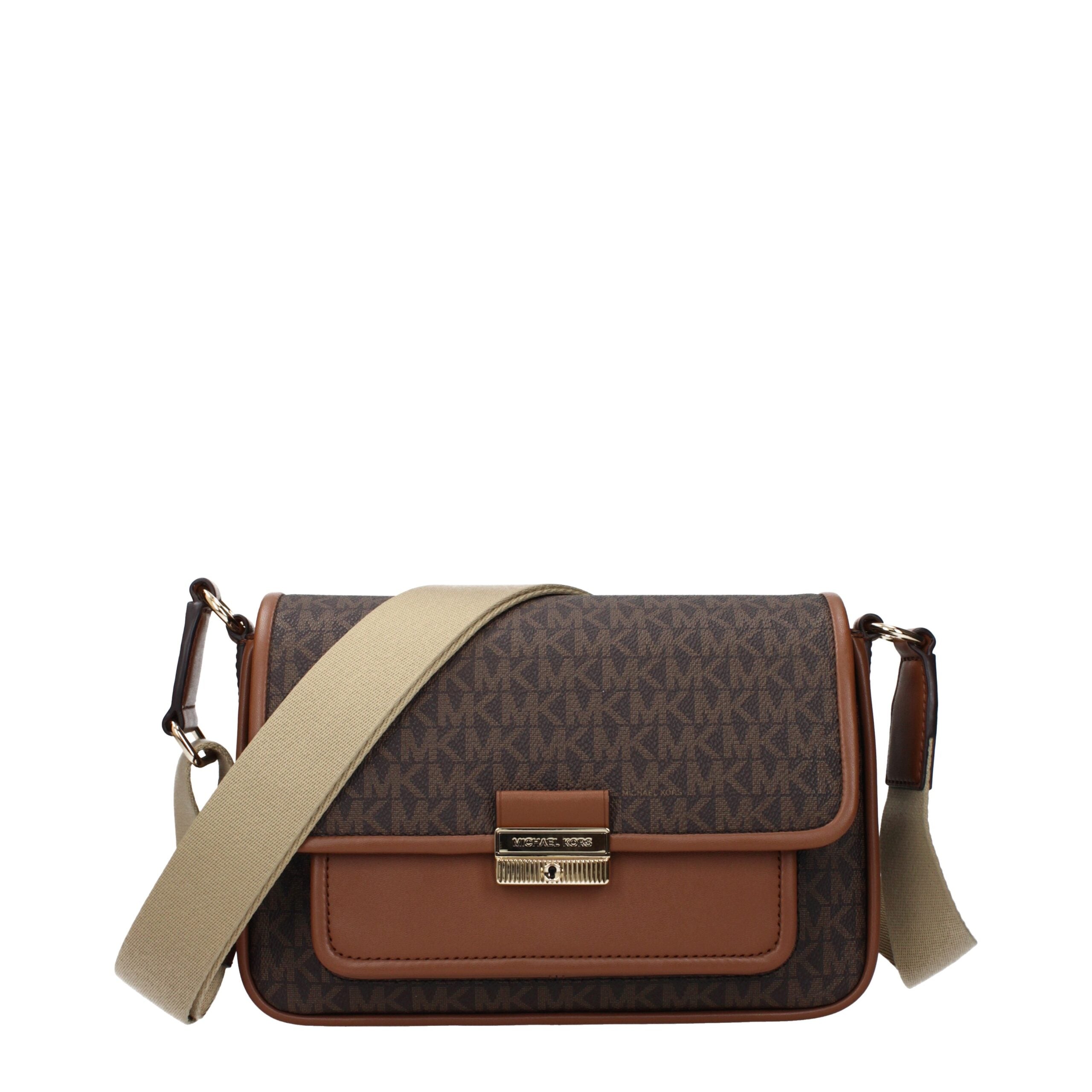 Michael Kors Brown Fabric Crossbody Bag Michael Kors