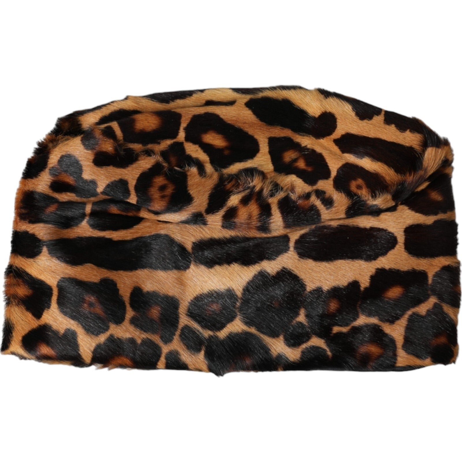 Dolce & Gabbana Brown Leopard Fur Women Bucket Capello Hat Dolce & Gabbana