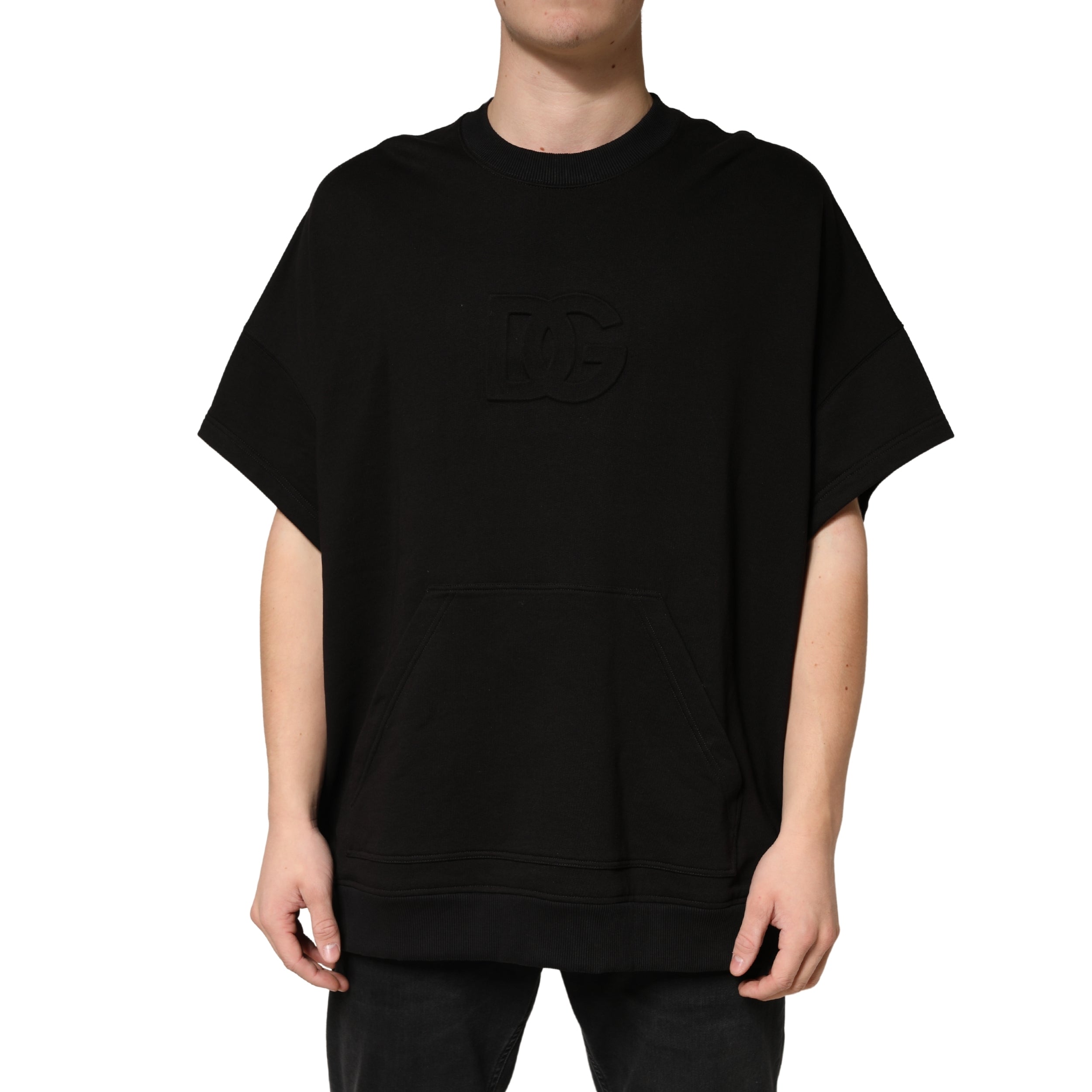 Dolce & Gabbana Black Cotton Crewneck Short Sleeve T-Shirt Dolce & Gabbana