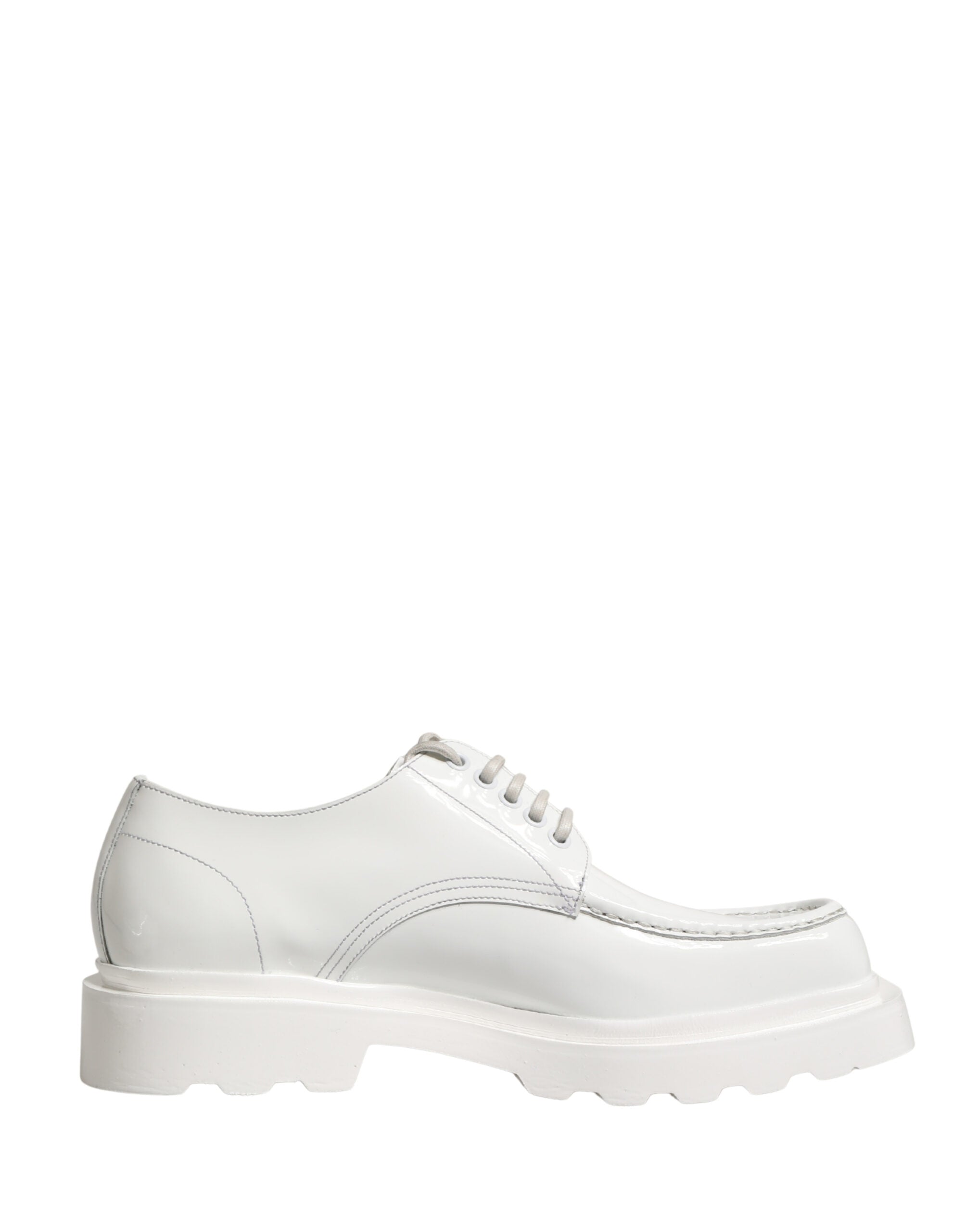 Dolce & Gabbana White Leather Chunky Sole Derby Shoes Dolce & Gabbana