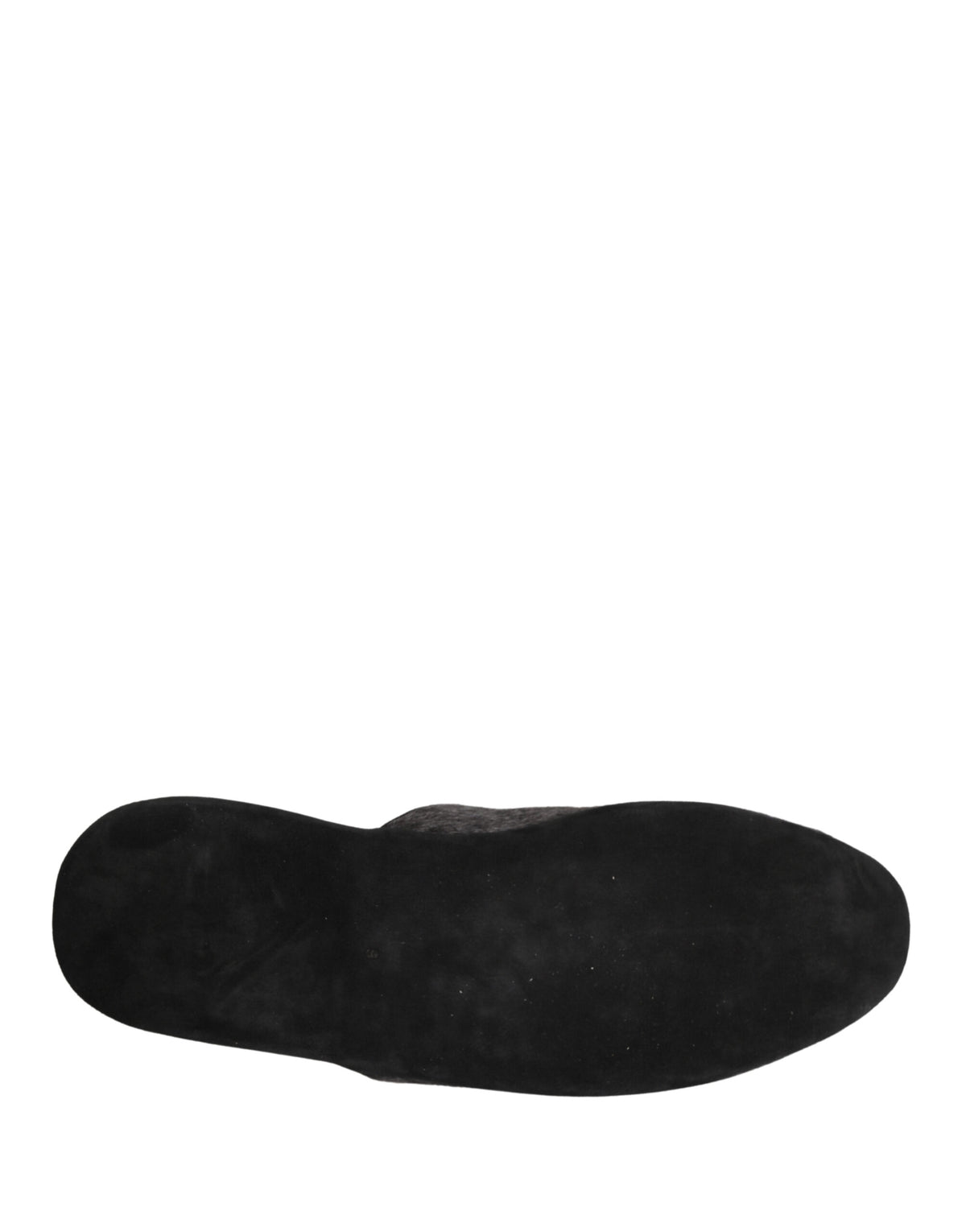 Dolce & Gabbana Dark Grey Charcoal Wool Red Slippers Shoes