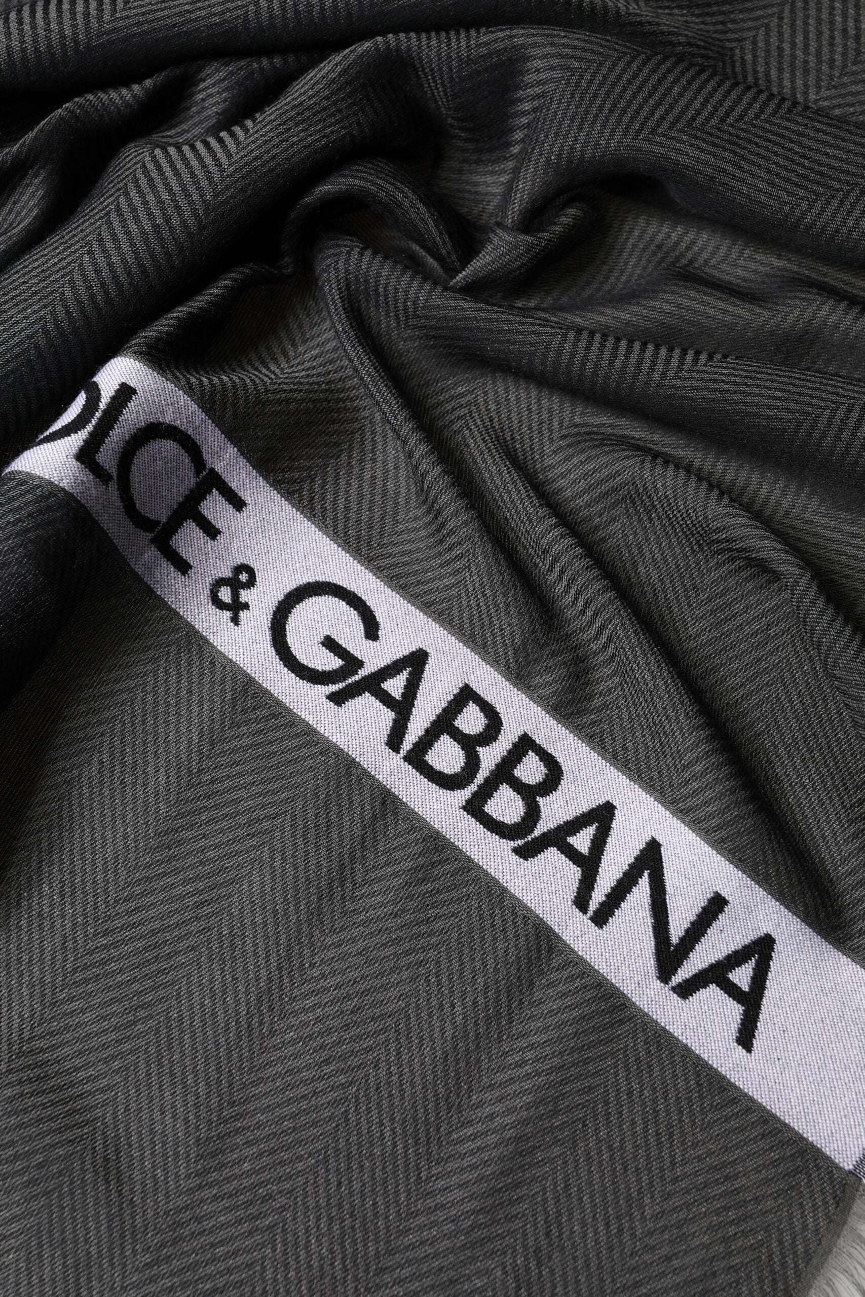 Dolce & Gabbana Black Modal Warmer Shawl Fringes 140cm x 134cm Men Scarf Dolce & Gabbana