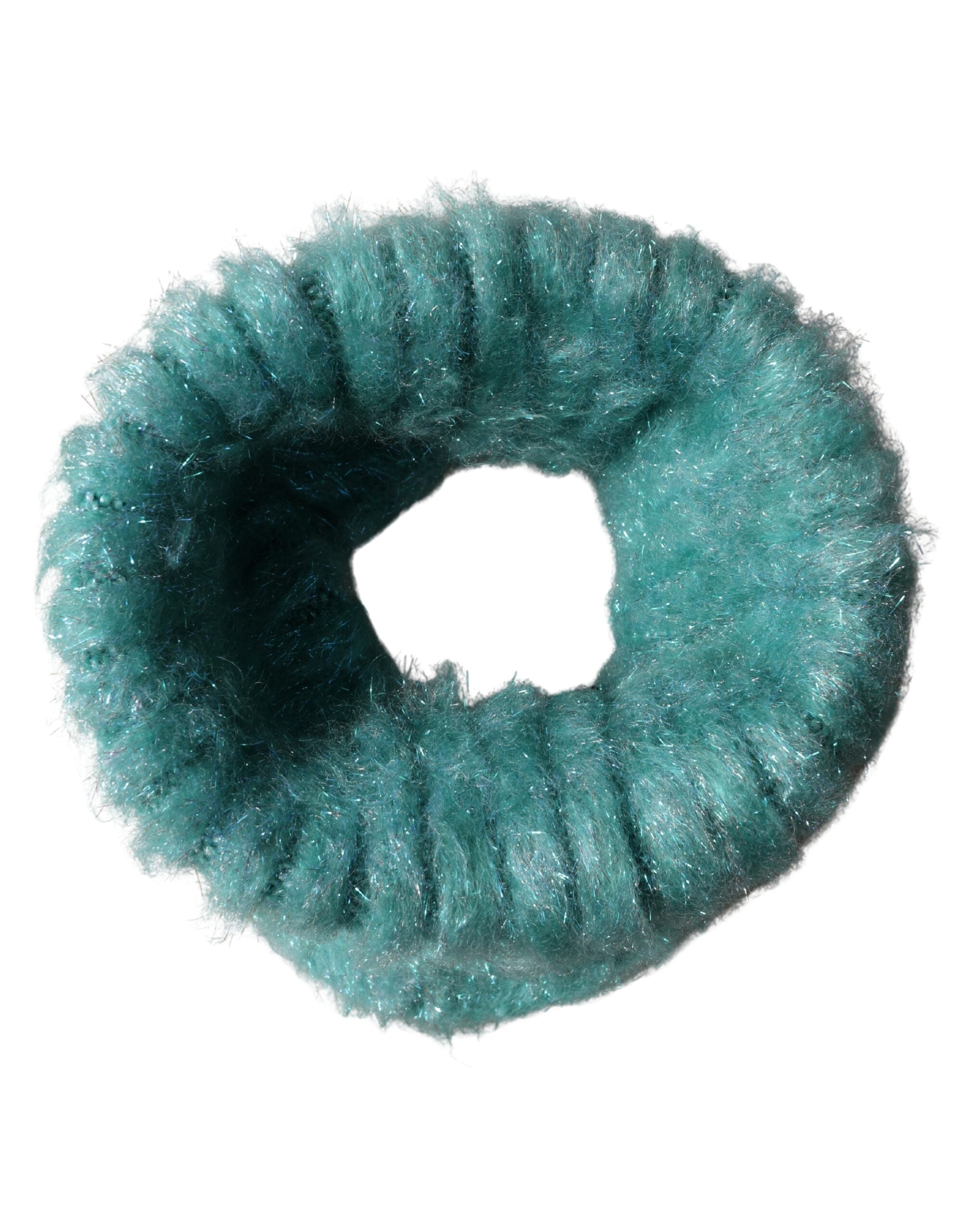 Dolce & Gabbana Teal Mohair Wool Knitted Wrap Shawl 62cm x 32.5cm Scarf Dolce & Gabbana