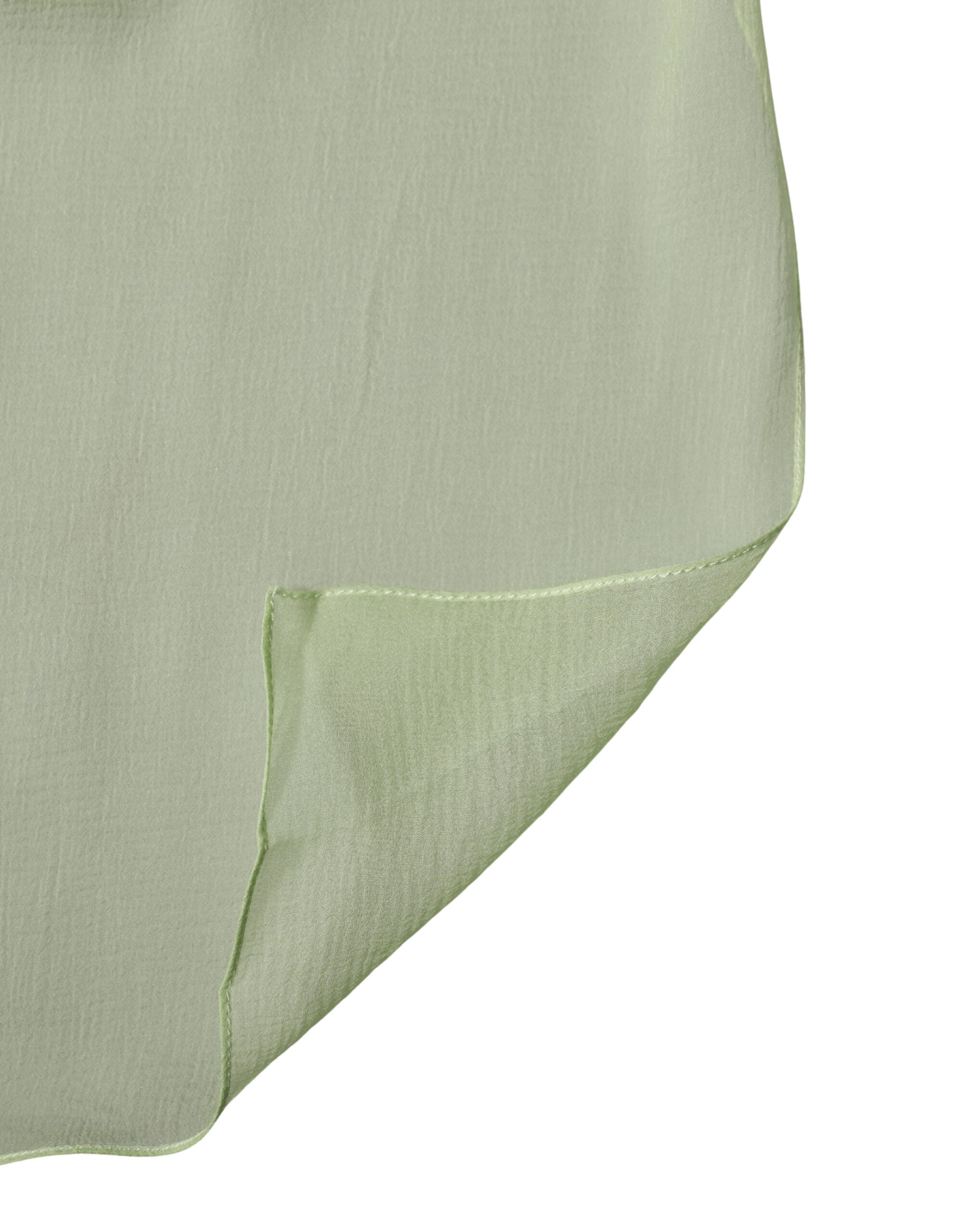 Dolce & Gabbana Light Green Silk Neck Wrap Stole 200cm x 134cm Scarf Dolce & Gabbana