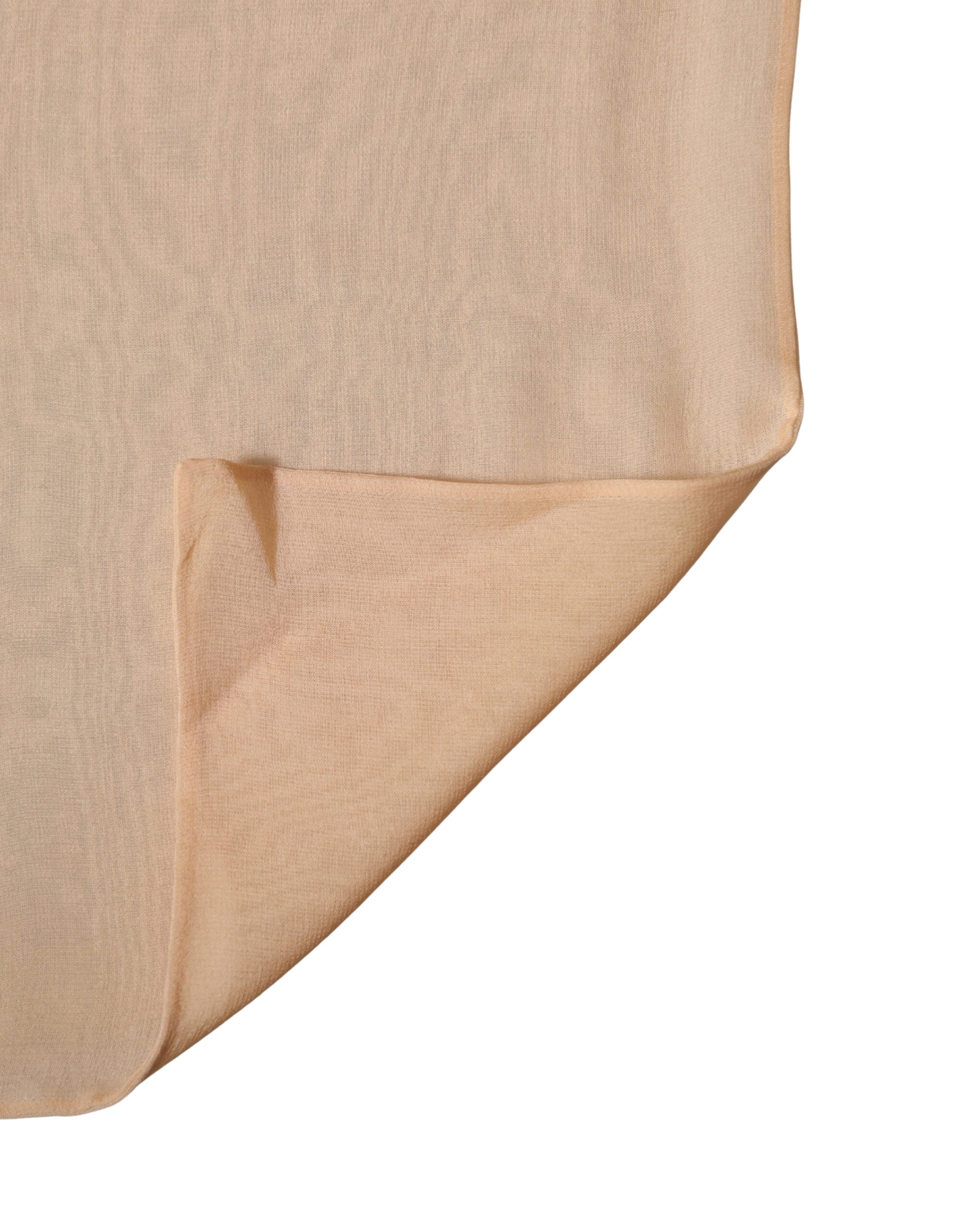 Dolce & Gabbana Beige Silk Sash Wrap Foulard Stole 292cm x 19cm Scarf Dolce & Gabbana