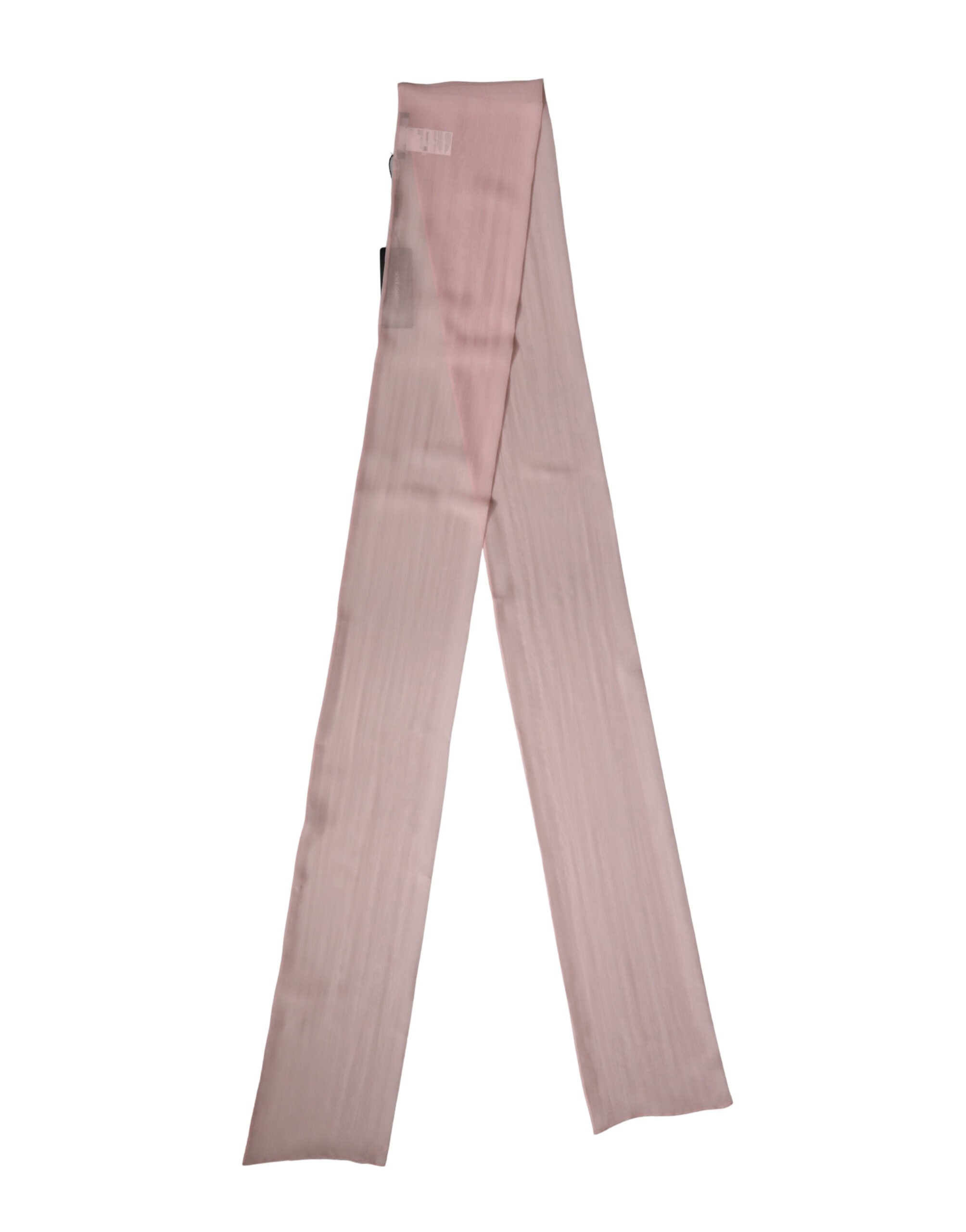 Dolce & Gabbana Light Pink Silk Neck Wrap Shawl Stole 293cm x 19cm Scarf Dolce & Gabbana