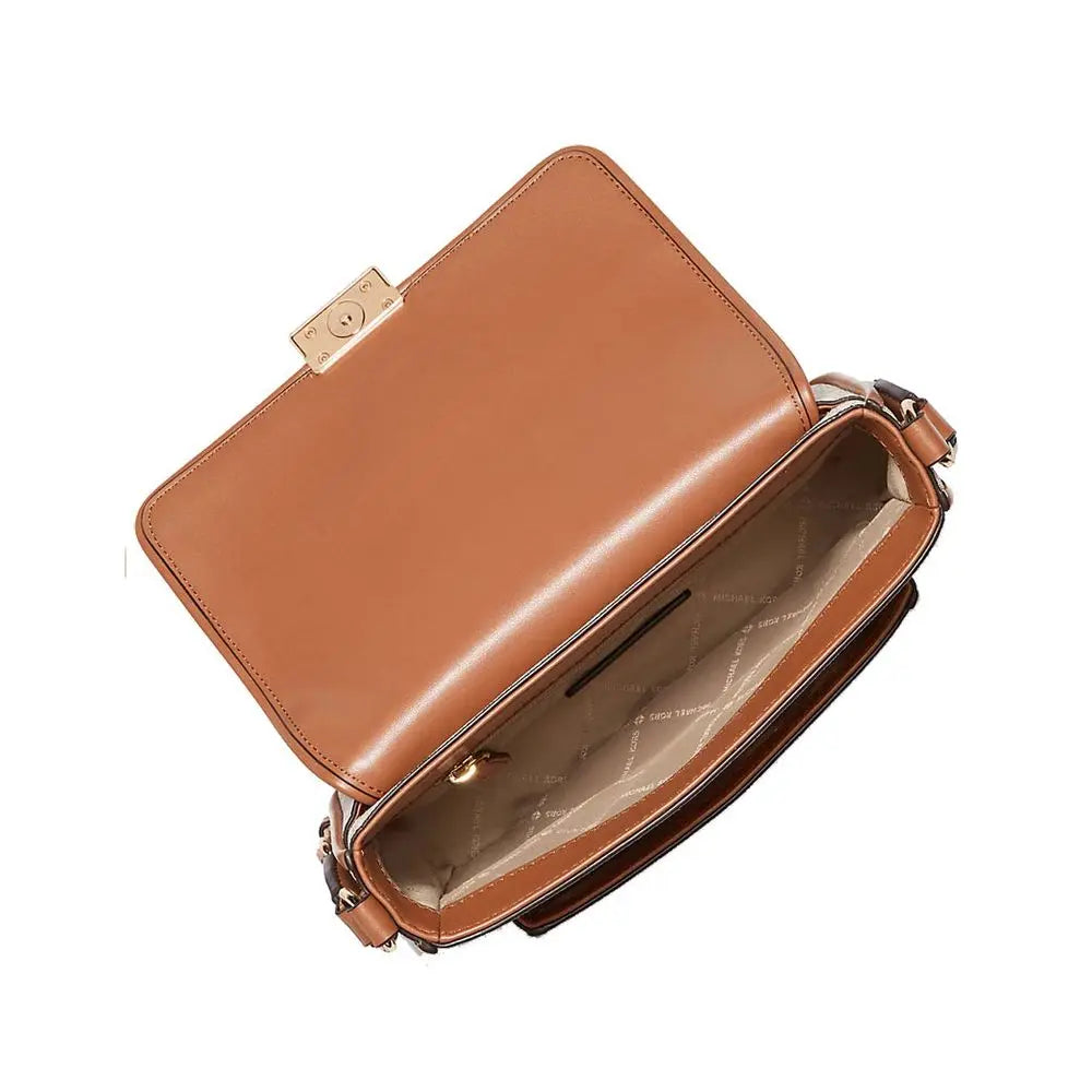 Michael Kors Brown Canvas Crossbody Bag Michael Kors
