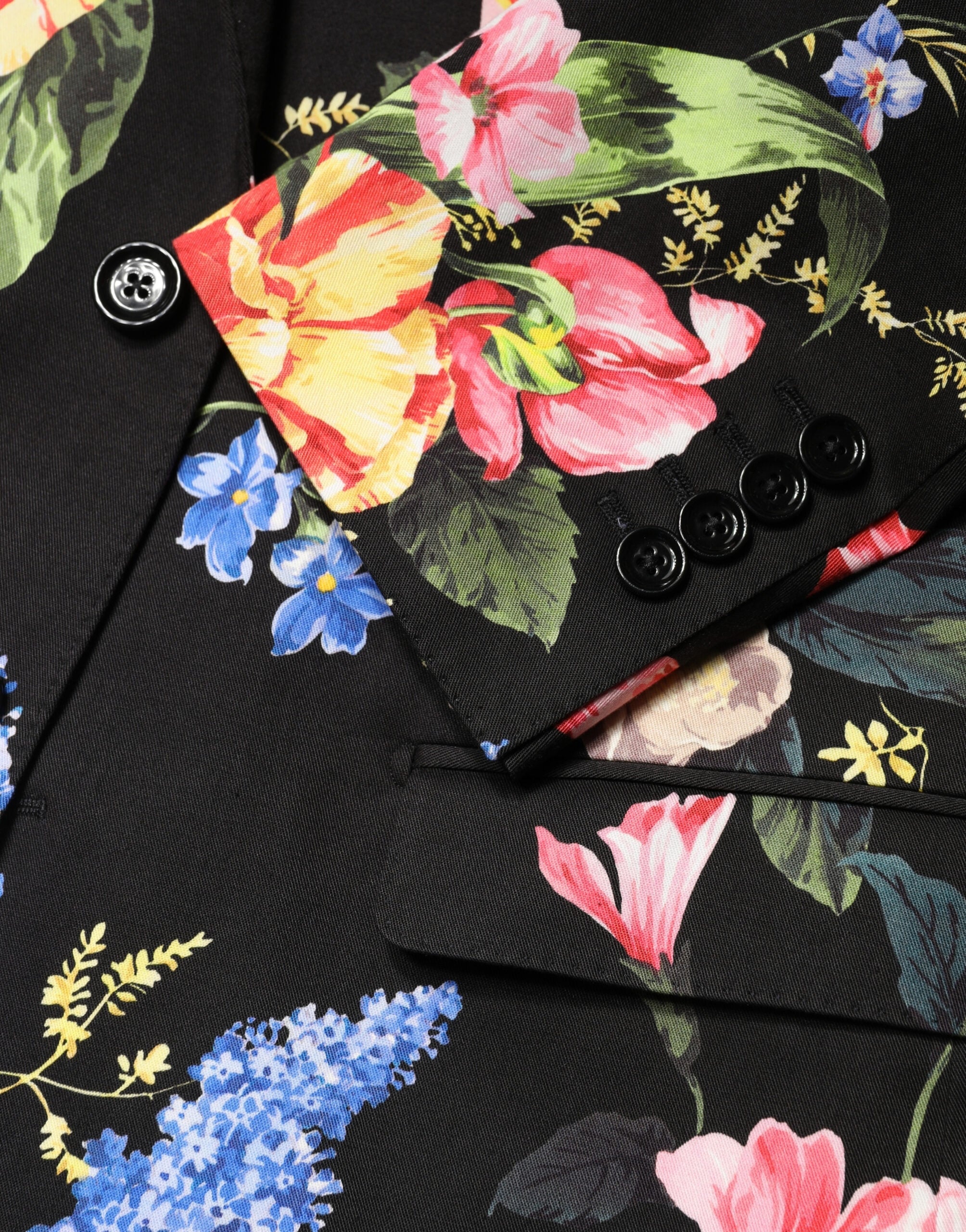 Dolce & Gabbana Black Floral Single Breasted MARTINI 2 Piece Suit Dolce & Gabbana