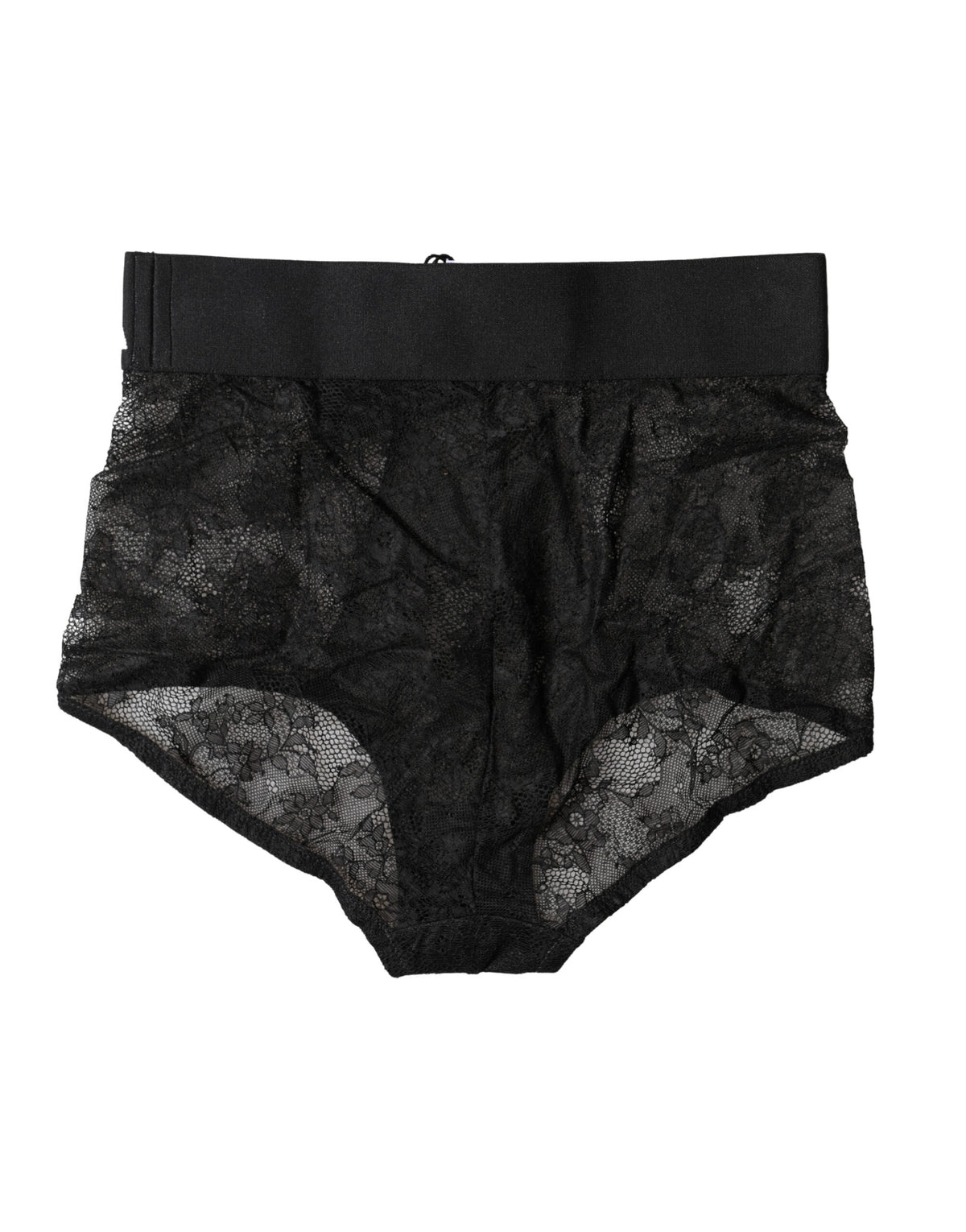 Dolce & Gabbana Black Logo Girdle High Waist Panty Underwear