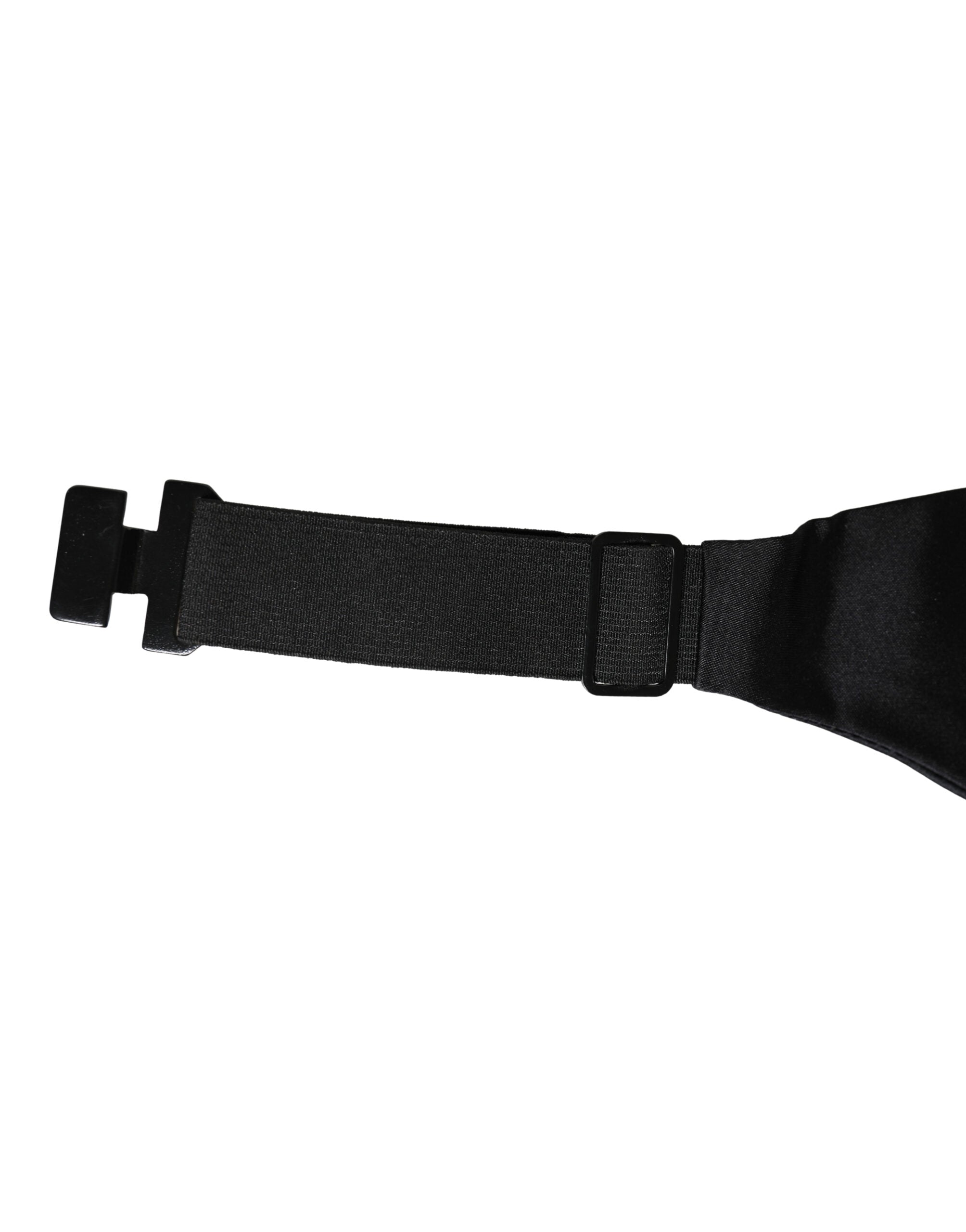 Dolce & Gabbana Black 100% Silk Wide Belt Waist Cummerbund Dolce & Gabbana