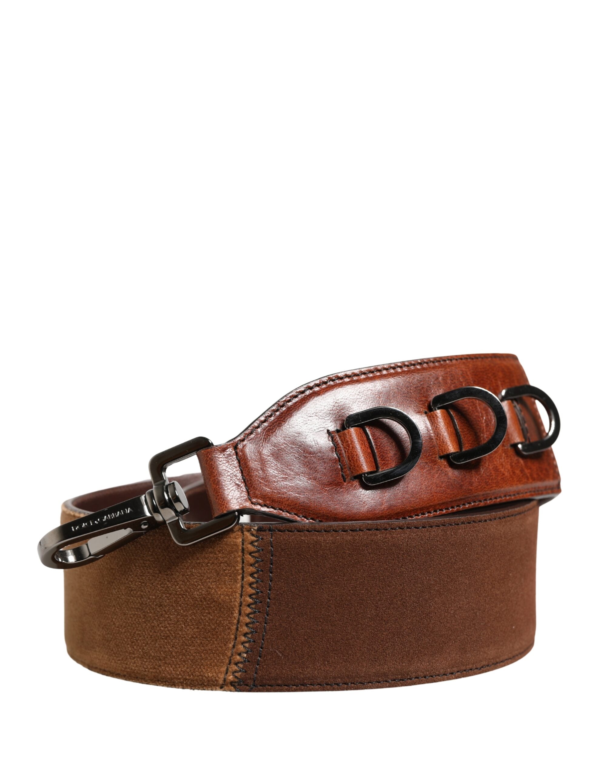 Dolce & Gabbana Brown Horse Velvet Leather Bag Accessory Shoulder Strap Dolce & Gabbana