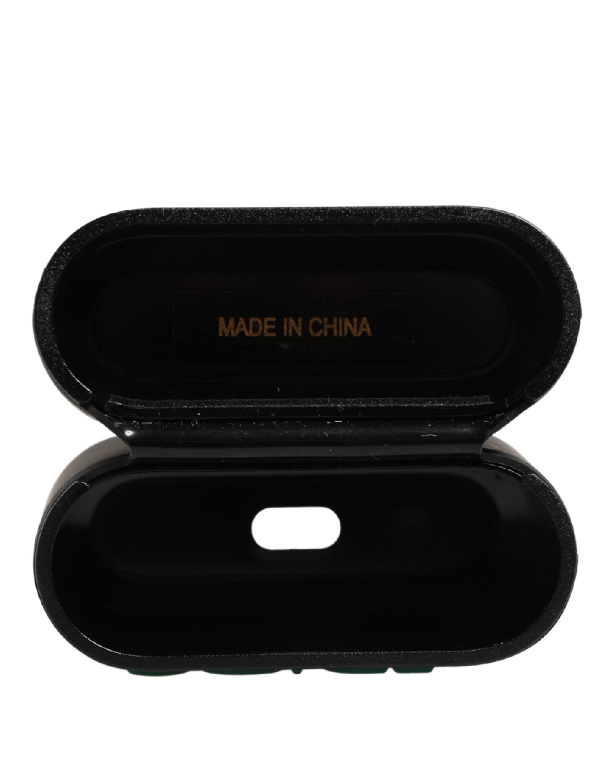 Dolce & Gabbana Black PVC Embossed Logo Flip Holder Women Airpods Case Dolce & Gabbana