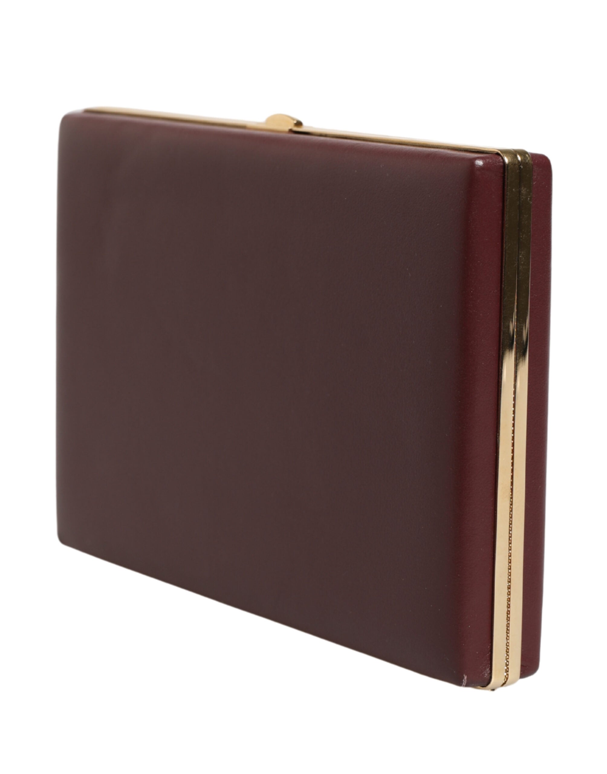 Dolce & Gabbana Brown Calfskin Leather Clutch Evening Women Purse Bag Dolce & Gabbana