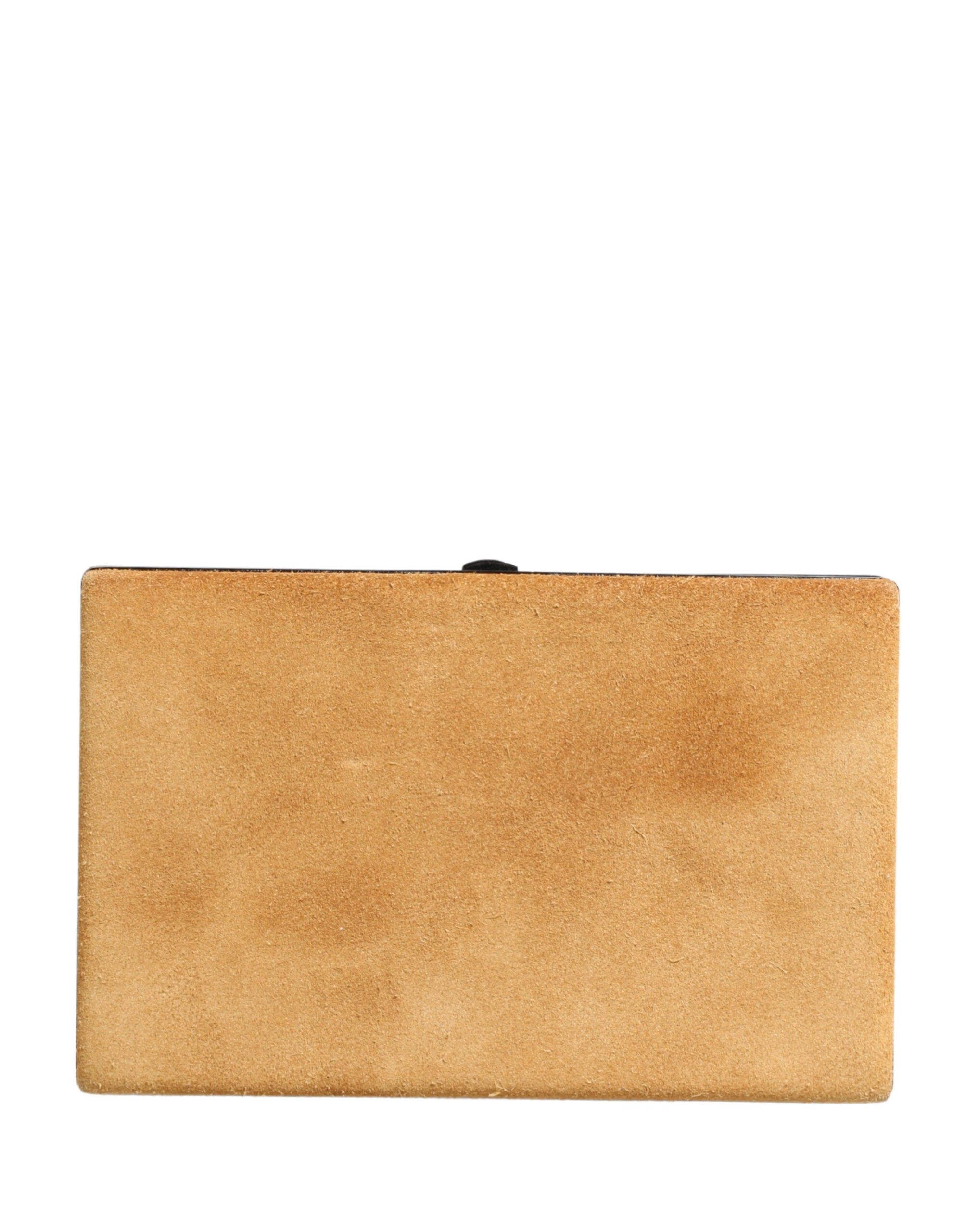 Dolce & Gabbana Beige Velvet Calf Leather Clutch Evening Women Purse Bag Dolce & Gabbana