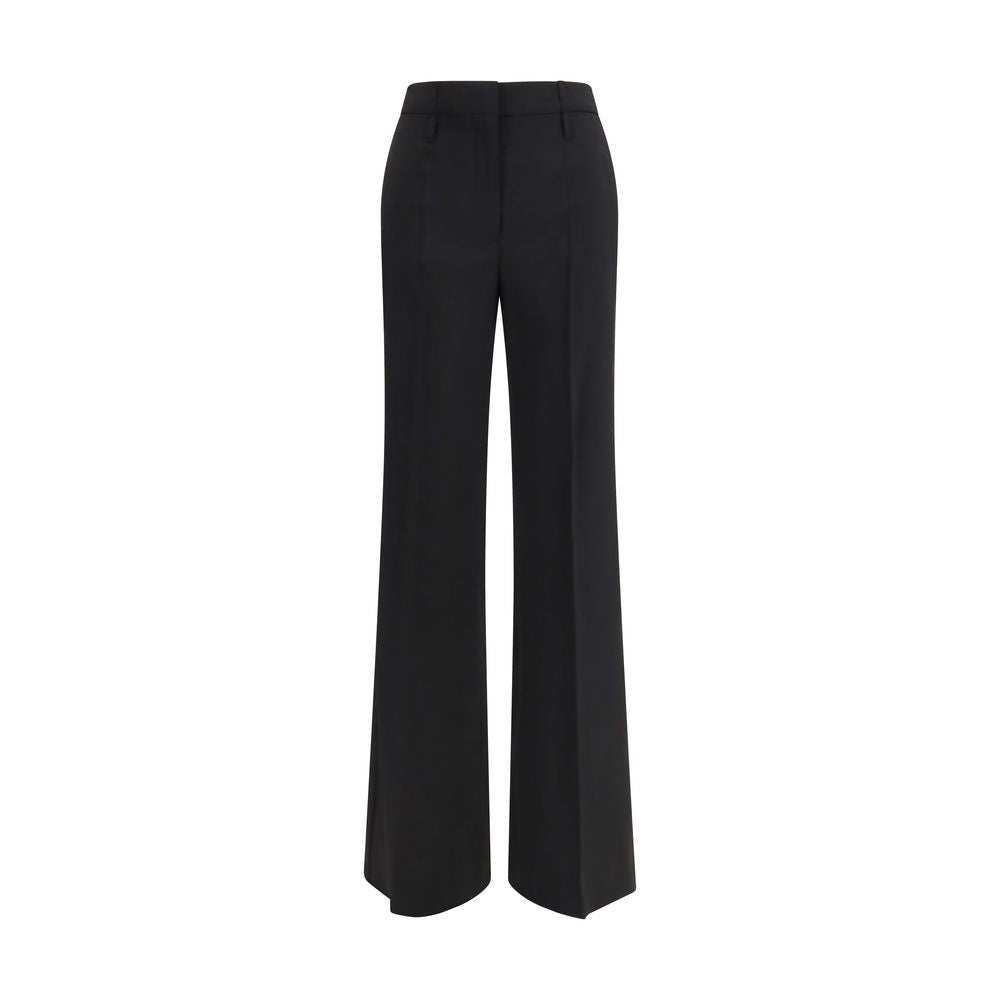 Max Mara Black Fleece Wool Flared Pants Max Mara