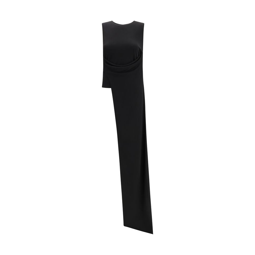 Ami Paris Black Viscose Cocktail Dress Ami Paris