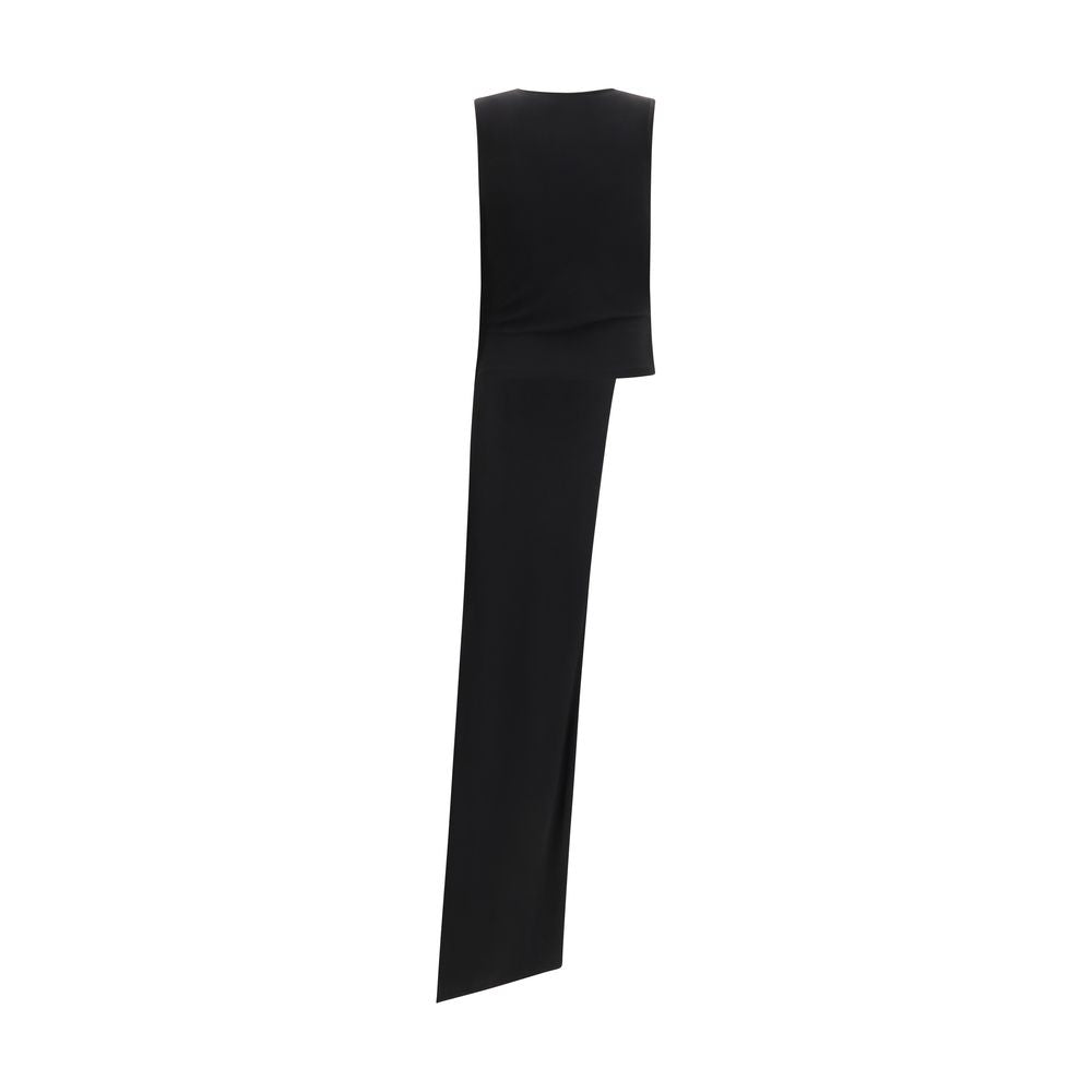 Ami Paris Black Viscose Cocktail Dress Ami Paris