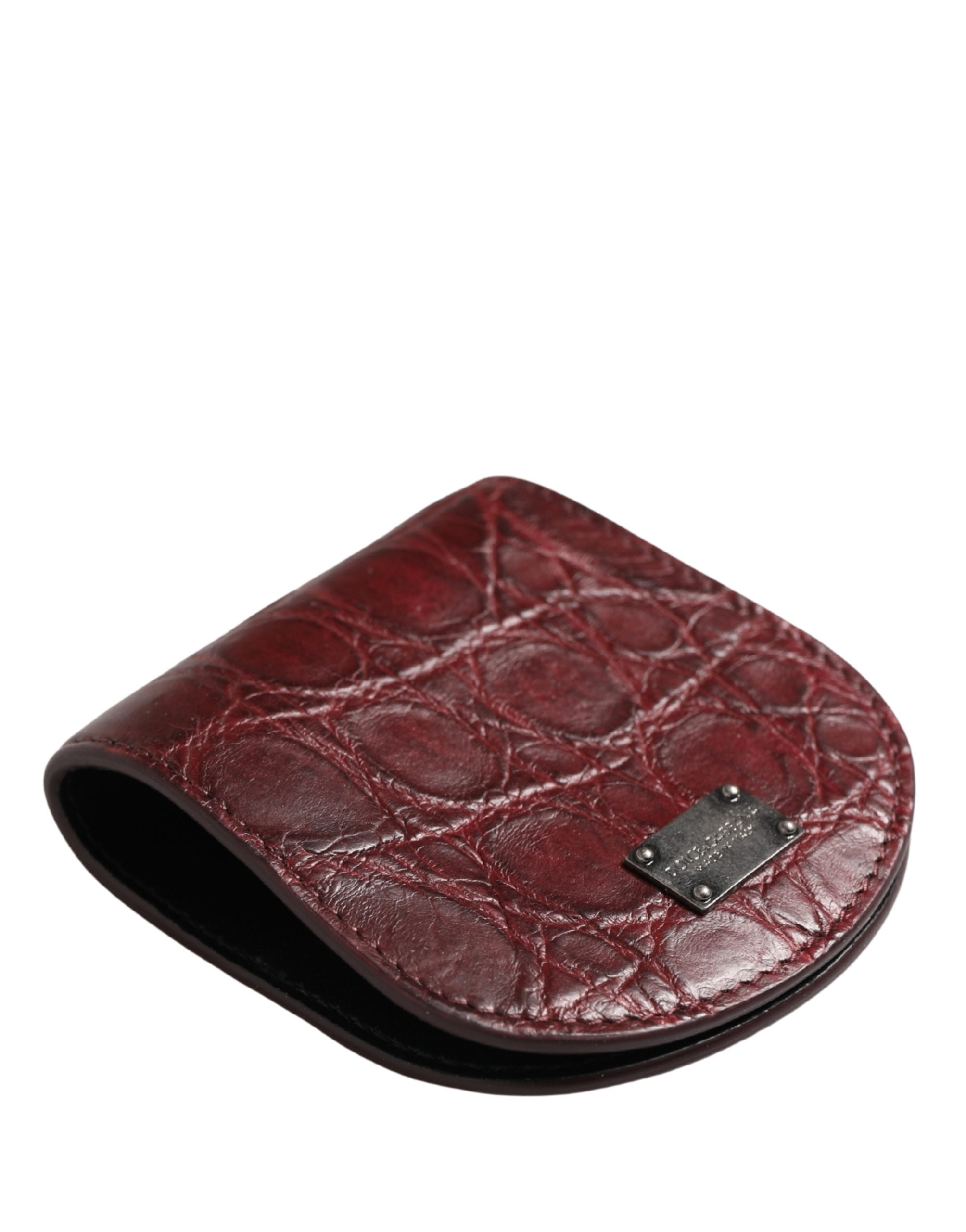 Dolce & Gabbana Burgundy Exotic Skin Condom Case Holder Pocket Wallet Dolce & Gabbana