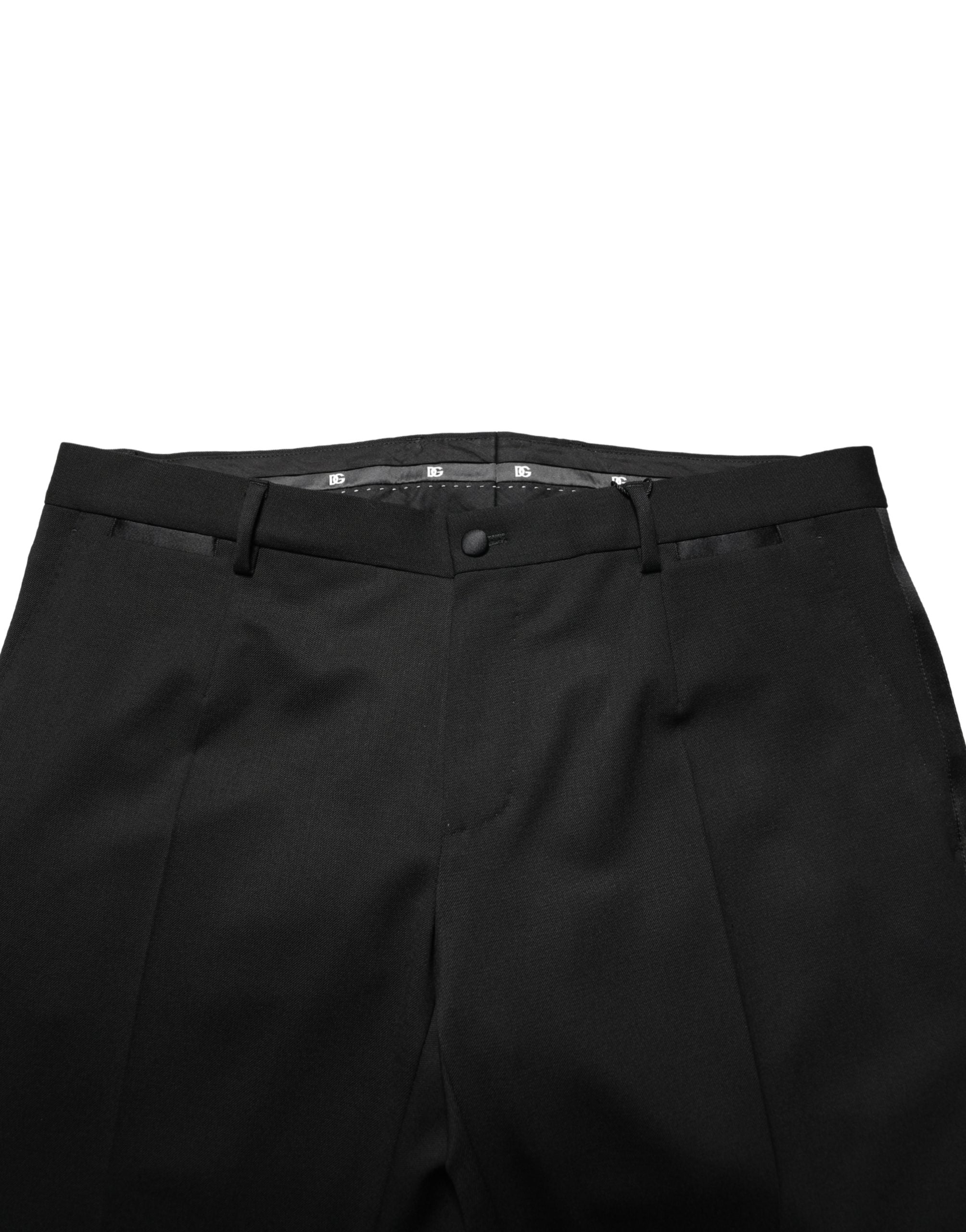 Dolce & Gabbana Black Wool Skinny Men Dress Trouser Pants Dolce & Gabbana