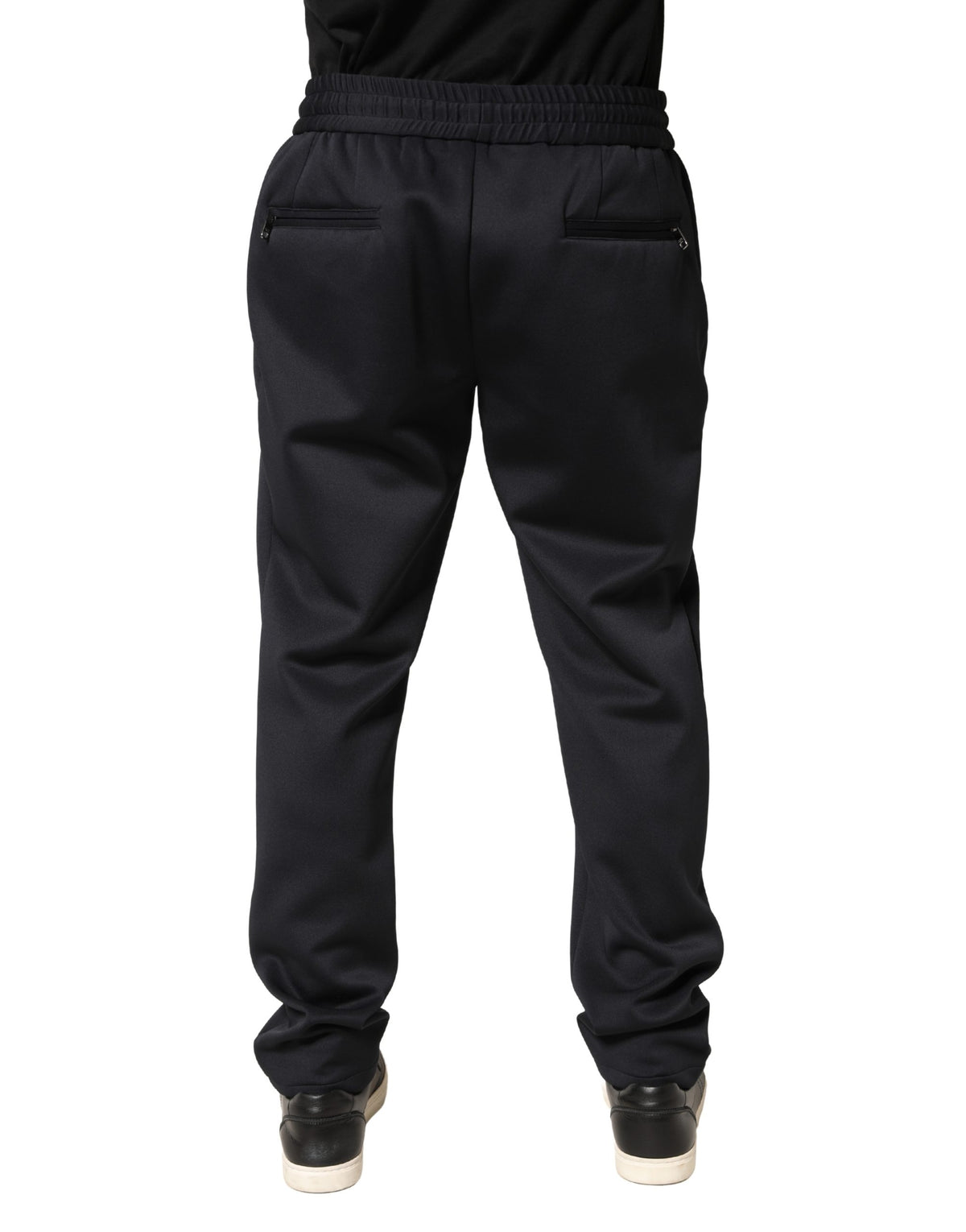 Dolce & Gabbana Black Polyester Skinny Jogger Trouser Pants