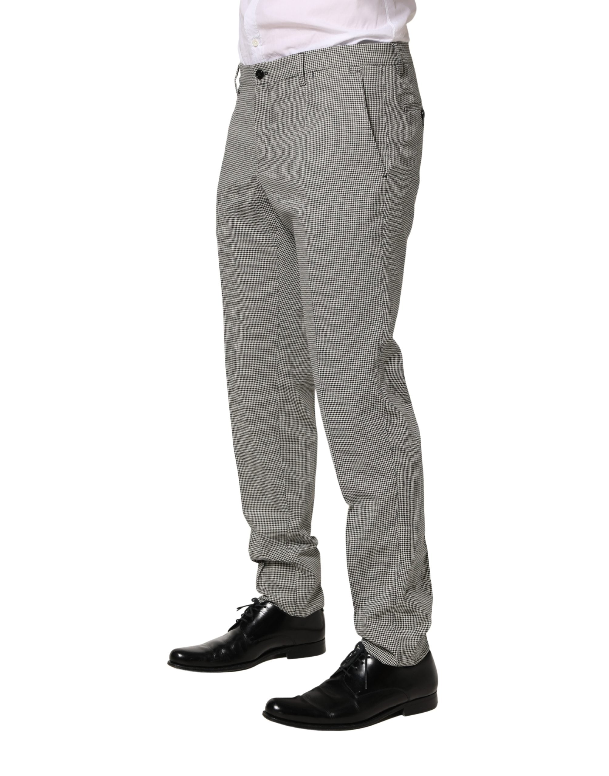 Dolce & Gabbana Gray Cotton Skinny Dress Formal Trouser Pants Dolce & Gabbana