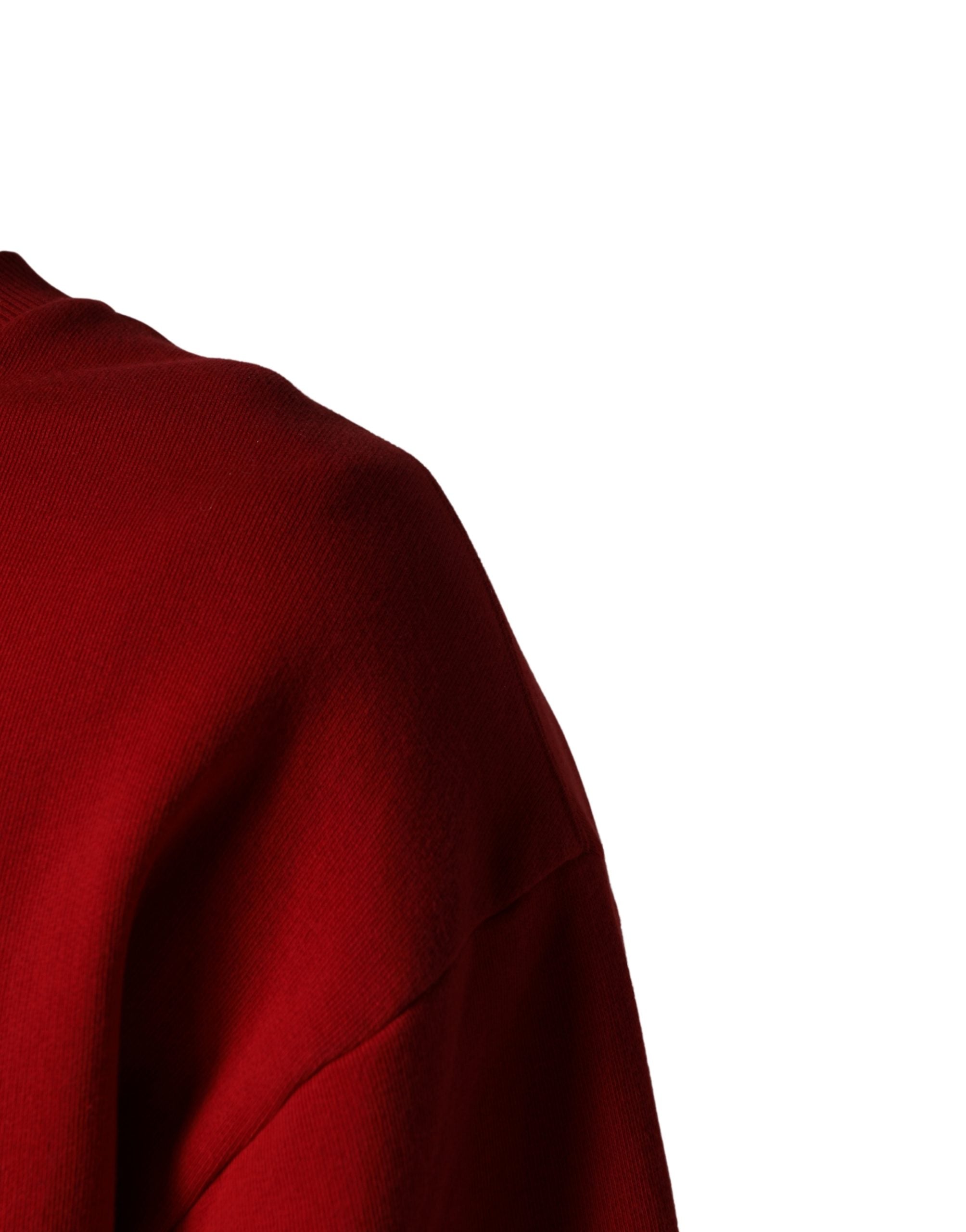 Dolce & Gabbana Red Graphic Crew Neck Men Sweatshirt Sweater Dolce & Gabbana