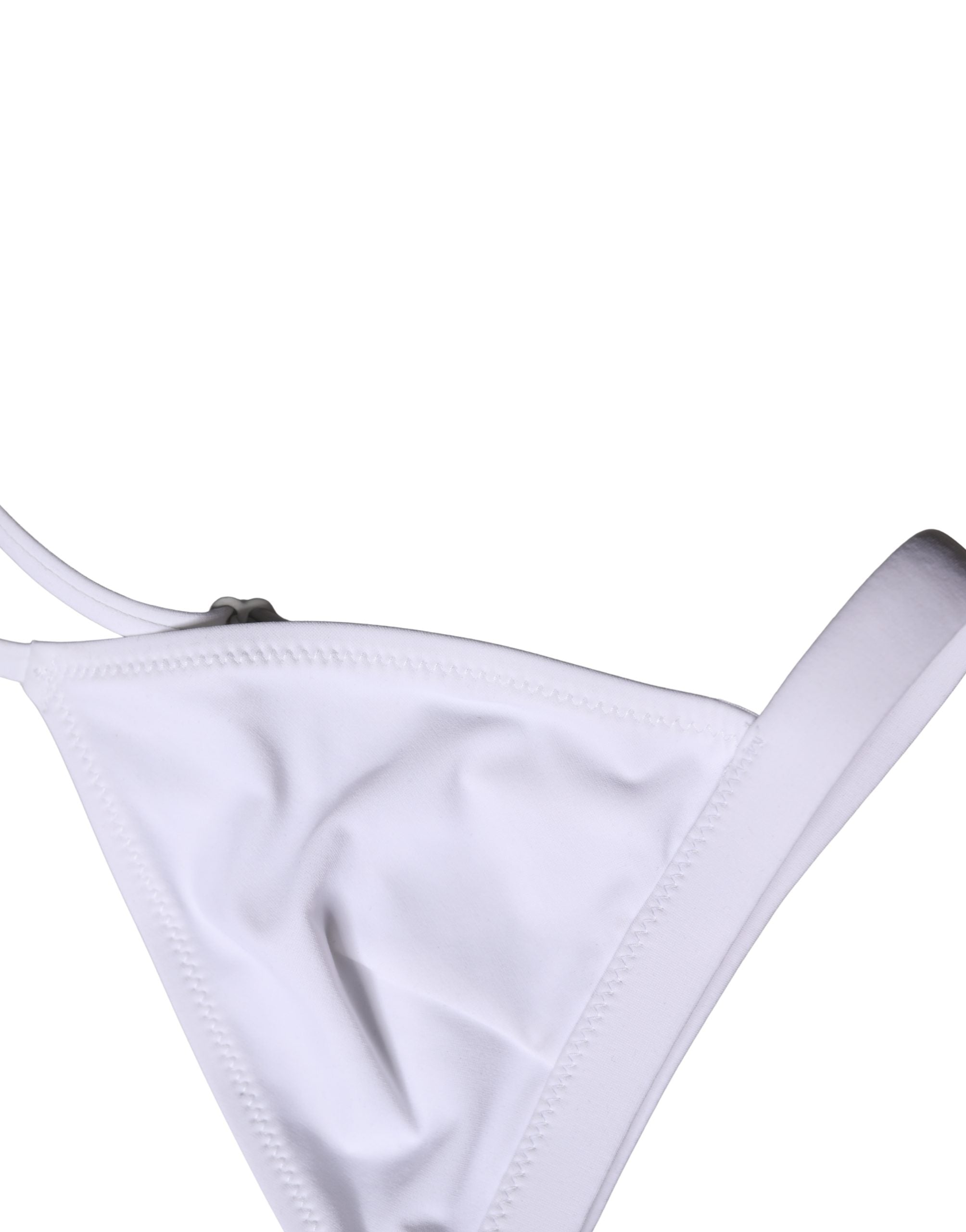 Dolce & Gabbana Top White Nylon Triangle Swimwear Beachwear Bikini Dolce & Gabbana