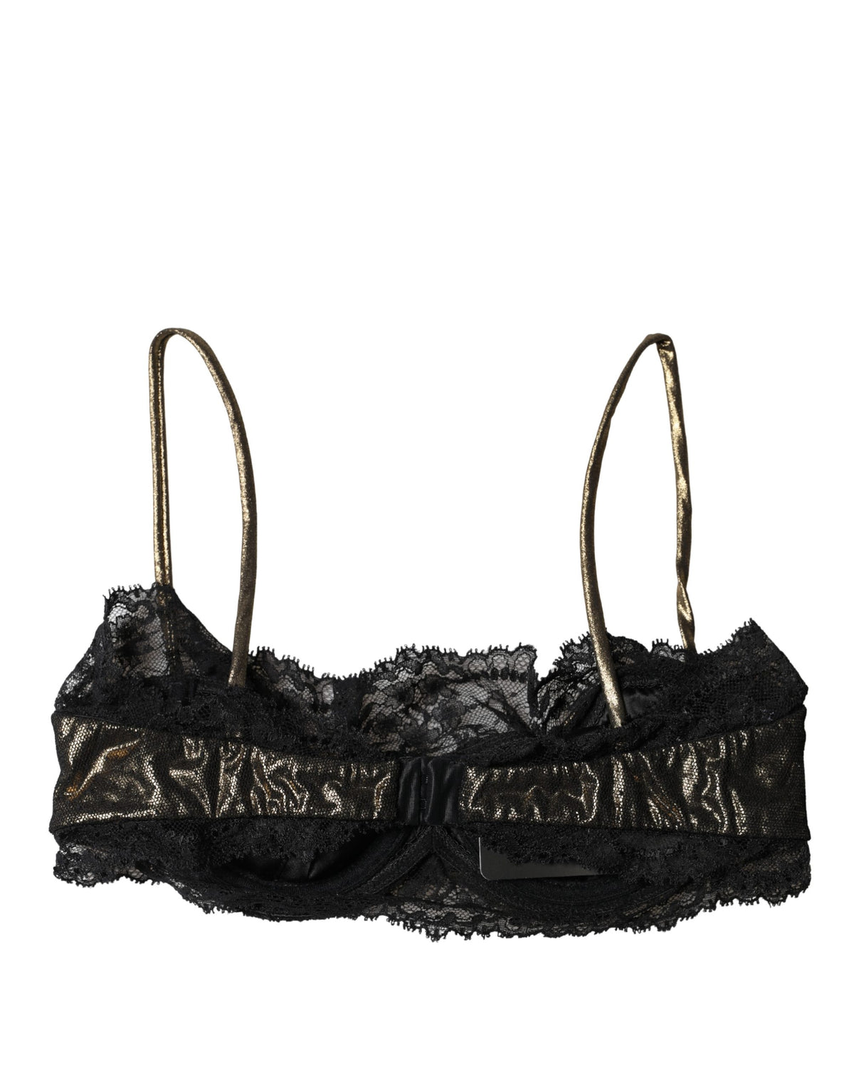 Dolce & Gabbana Black Silk Underwired Balconnet Bra Underwear