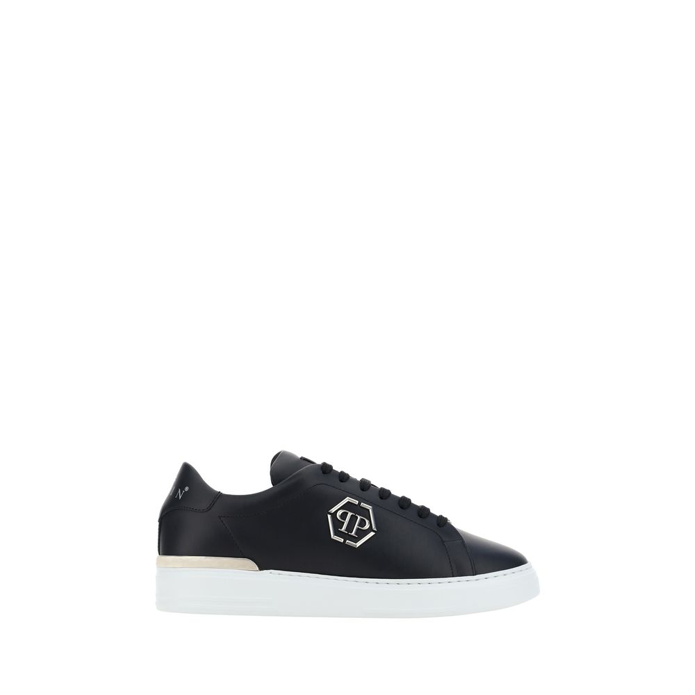 Philipp Plein Black Calf Leather Bos Taurus Low Top Sneakers Philipp Plein