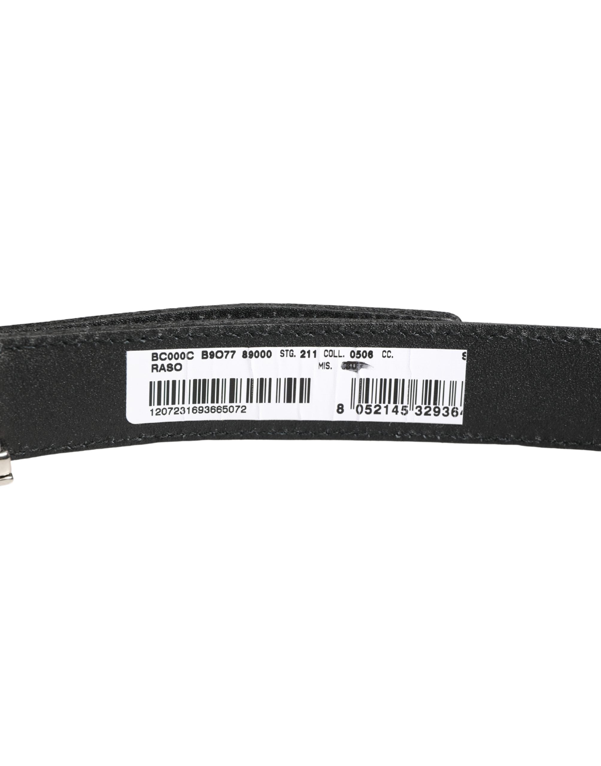 Dolce & Gabbana Men Black Classic Leather Metal Buckle Belt Dolce & Gabbana