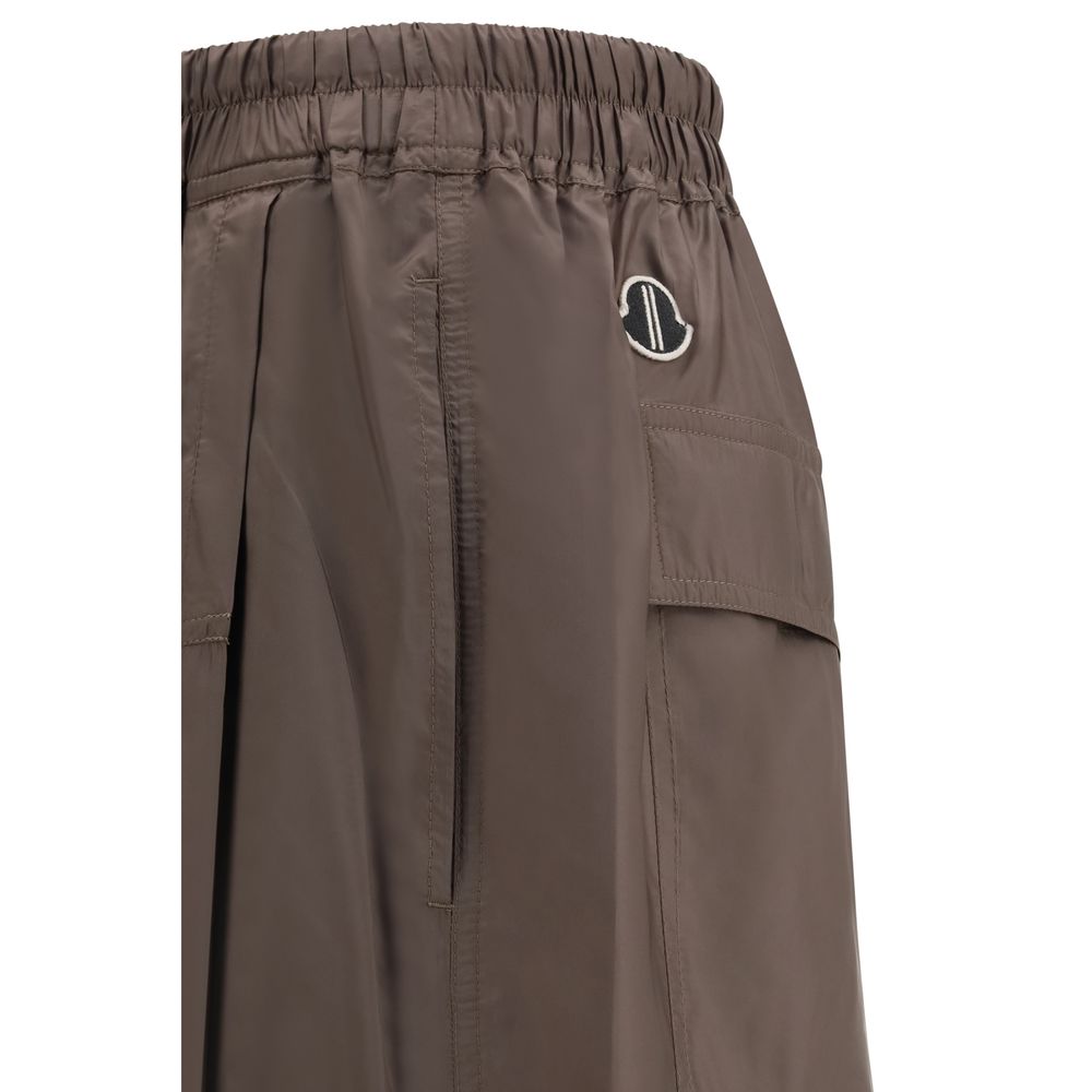 Moncler x Rick Owens Brown Polyester Bermuda Shorts Moncler x Rick Owens