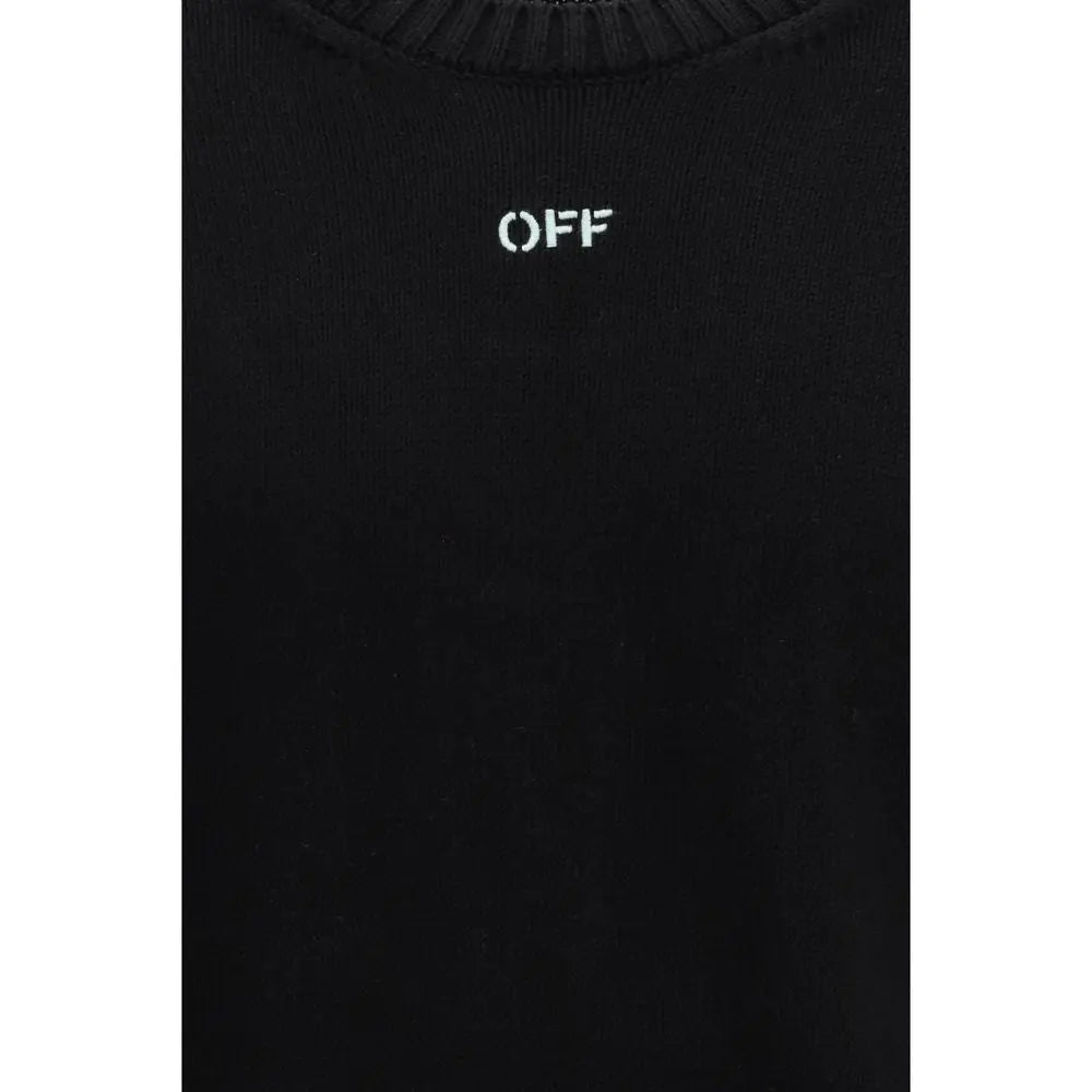 Off-White Black Cotton Sweatshirt Off-White