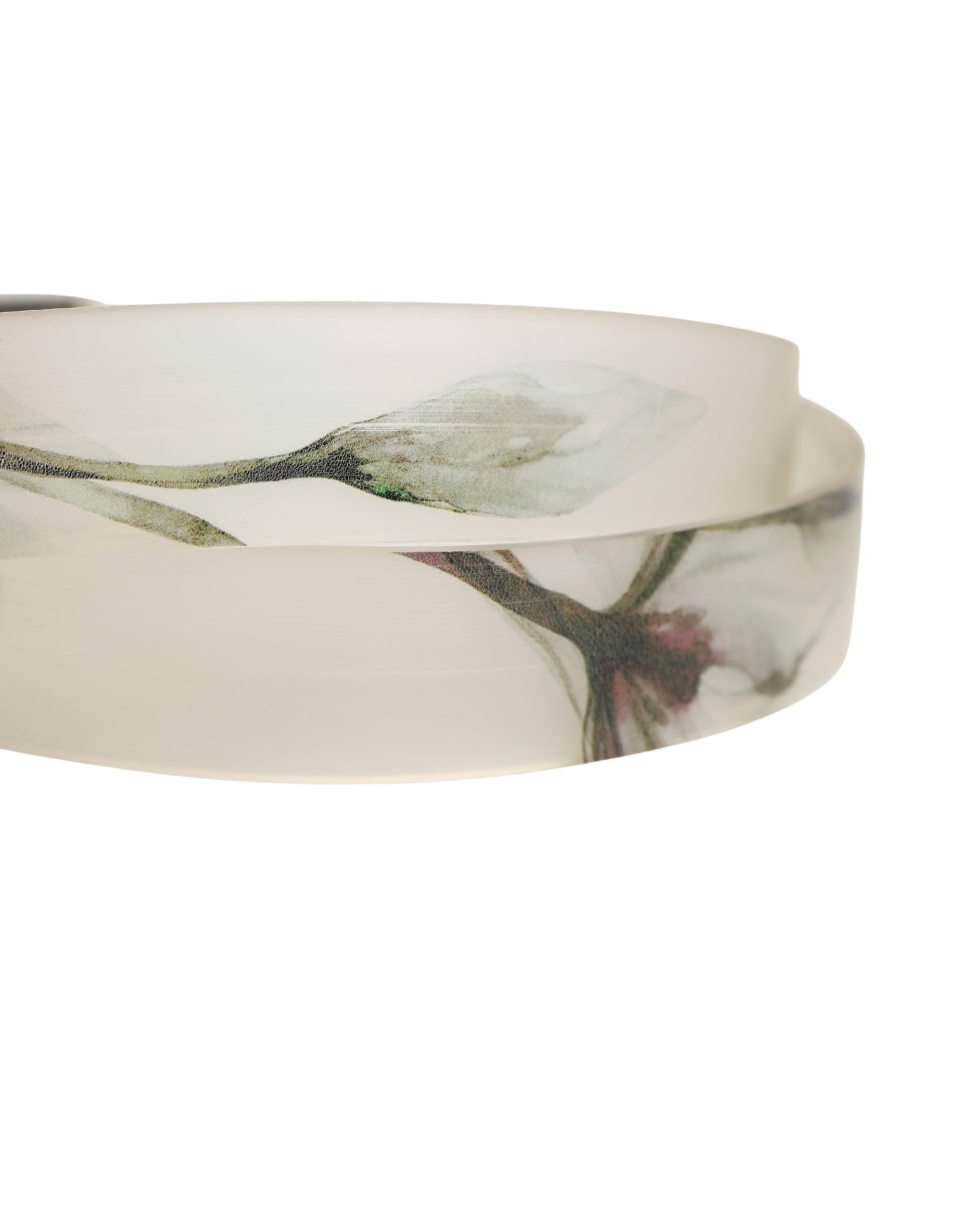Dolce & Gabbana Men White Floral PVC Silver Metal Buckle Belt Dolce & Gabbana