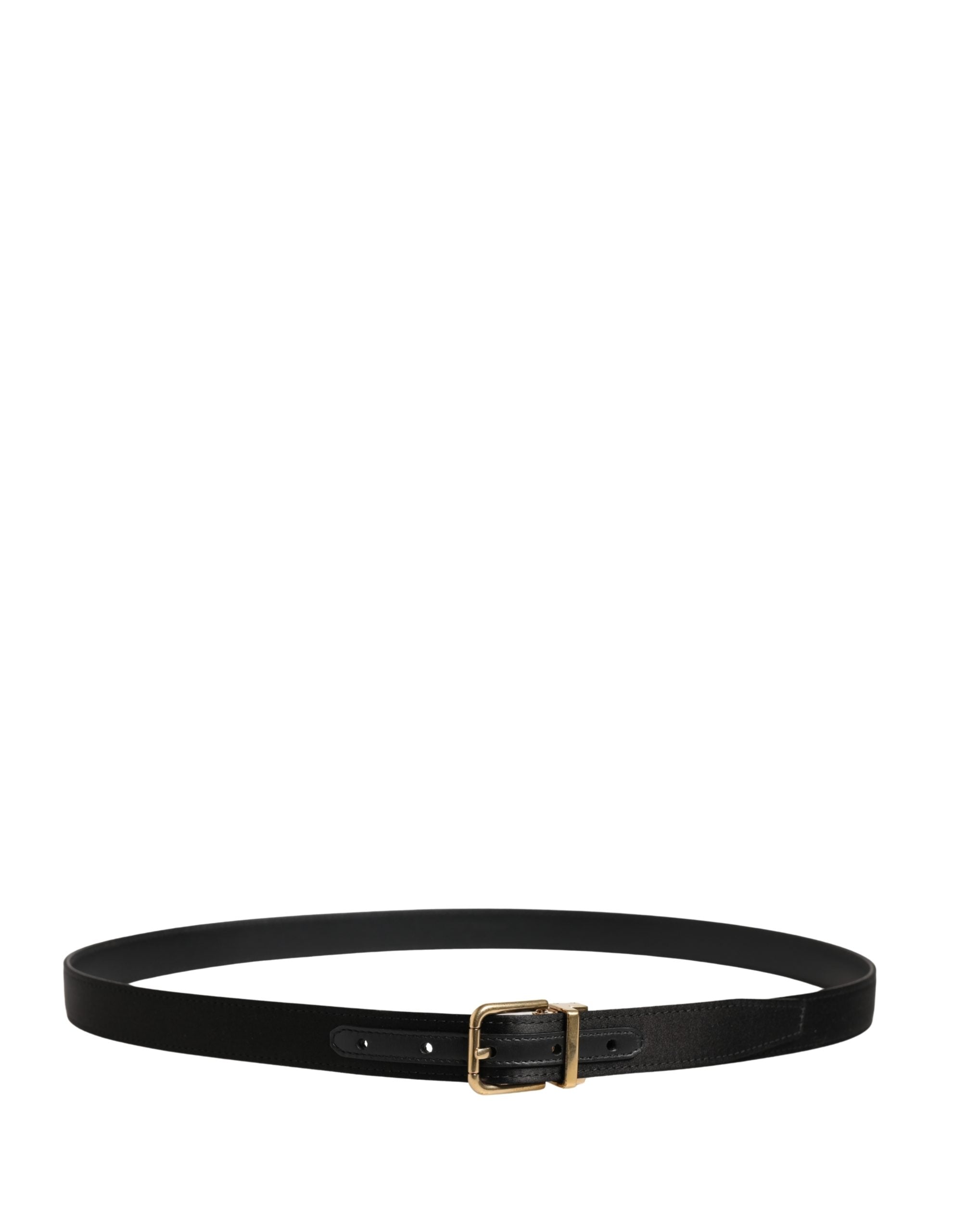 Dolce & Gabbana Men Black Classic Viscose Metal Buckle Belt Dolce & Gabbana
