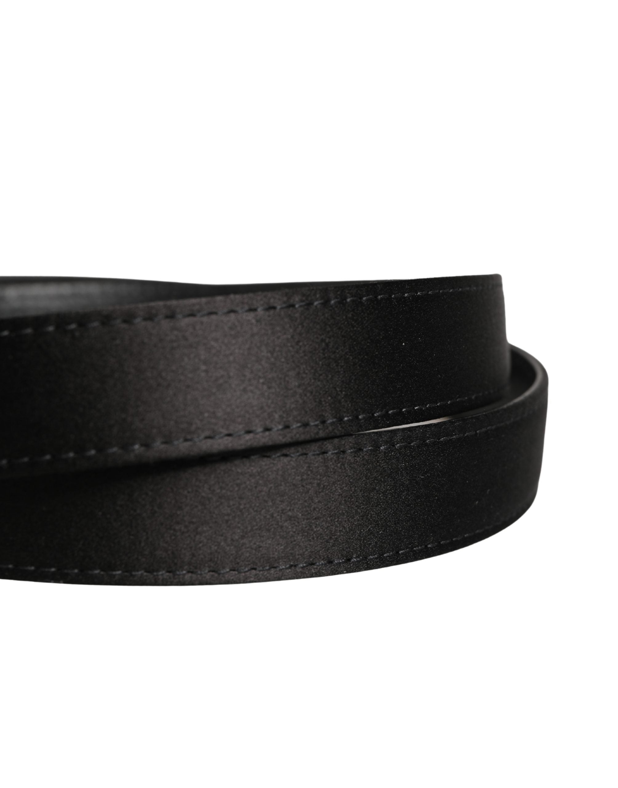 Dolce & Gabbana Men Black Classic Viscose Metal Buckle Belt Dolce & Gabbana