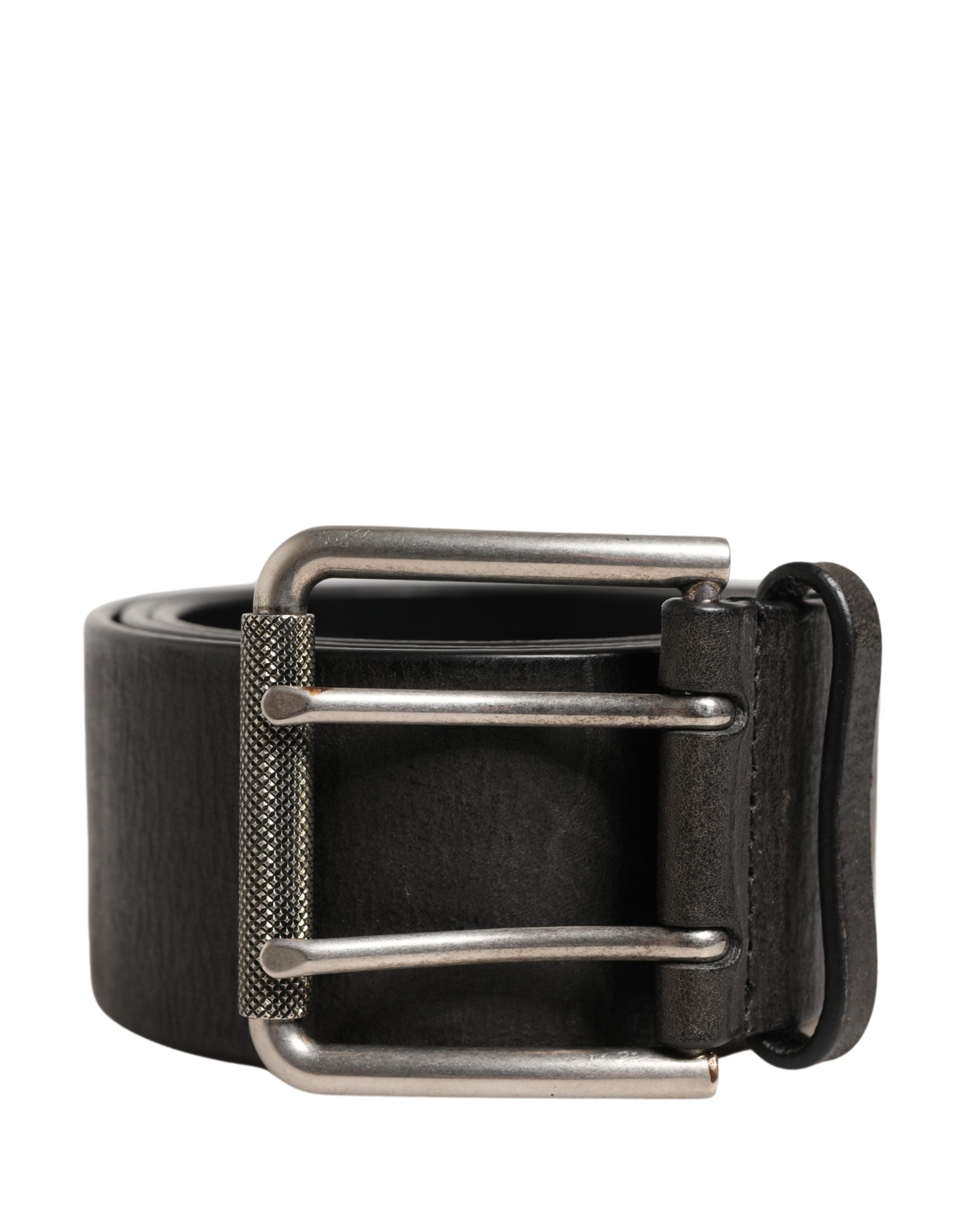 Dolce & Gabbana Men Black Classic Leather Metal Buckle Belt Dolce & Gabbana