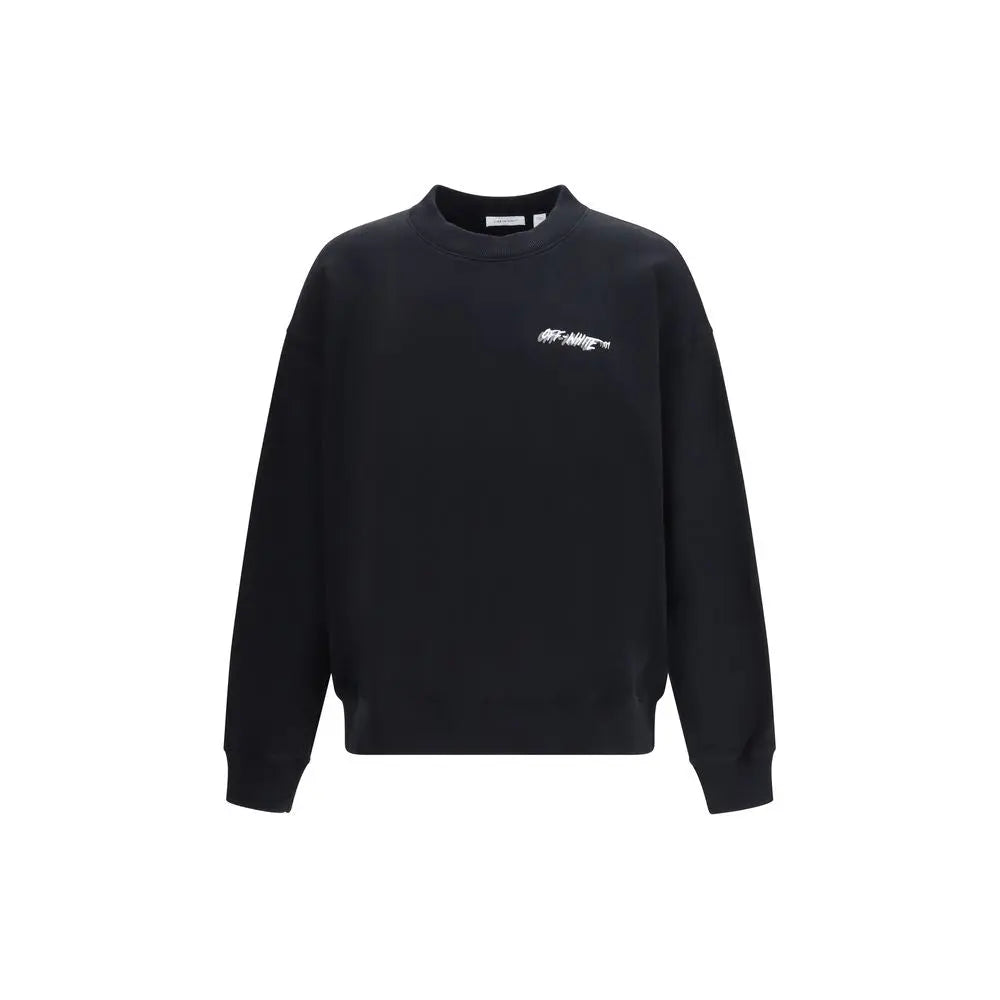 Off-White Black Cotton Sweatshirt Off-White