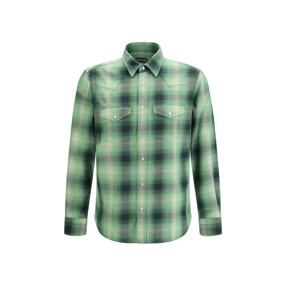 Tom Ford Bicolor Cotton Pattern Shirt Tom Ford