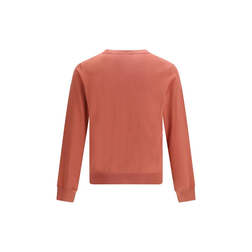 Brunello Cucinelli Orange Cotton Sweatshirt Brunello Cucinelli