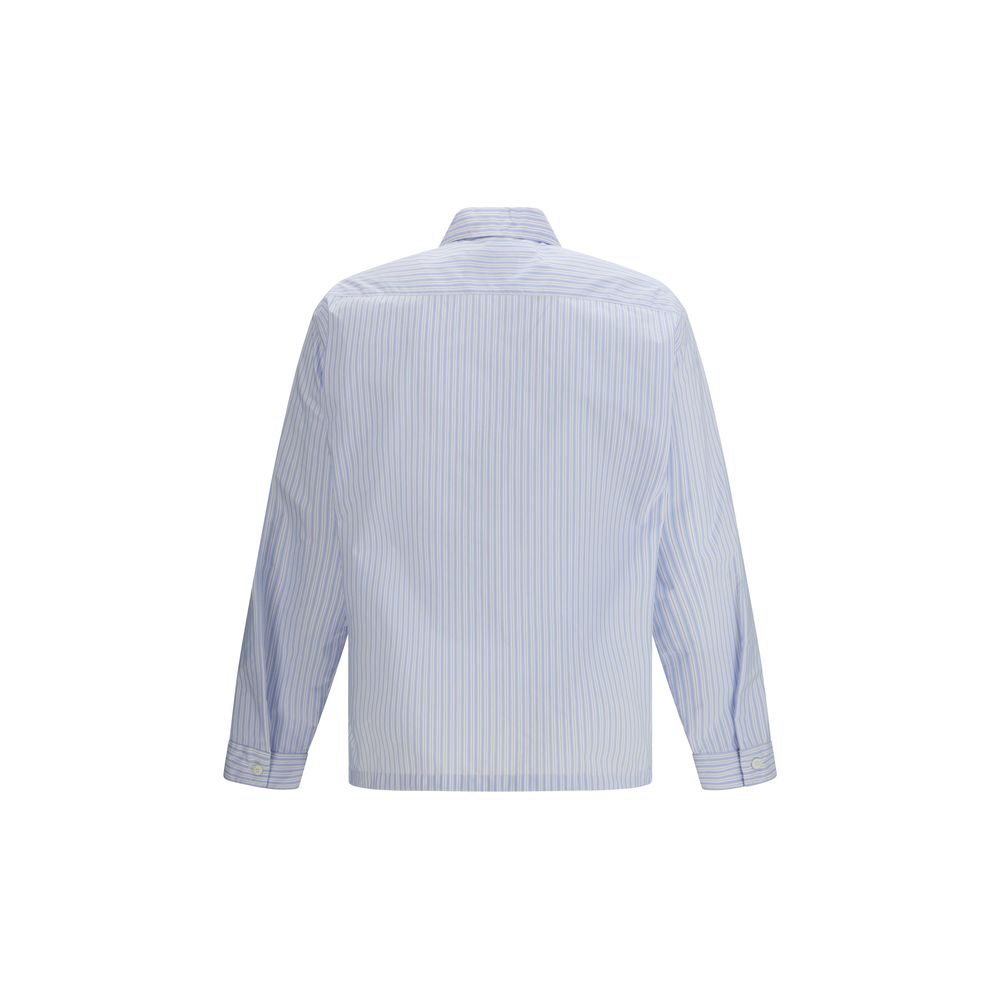 Prada Blue Polyamide Pattern Shirt Prada